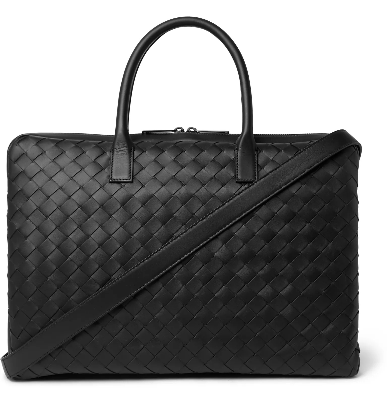 Intrecciato Leather Briefcase - 1