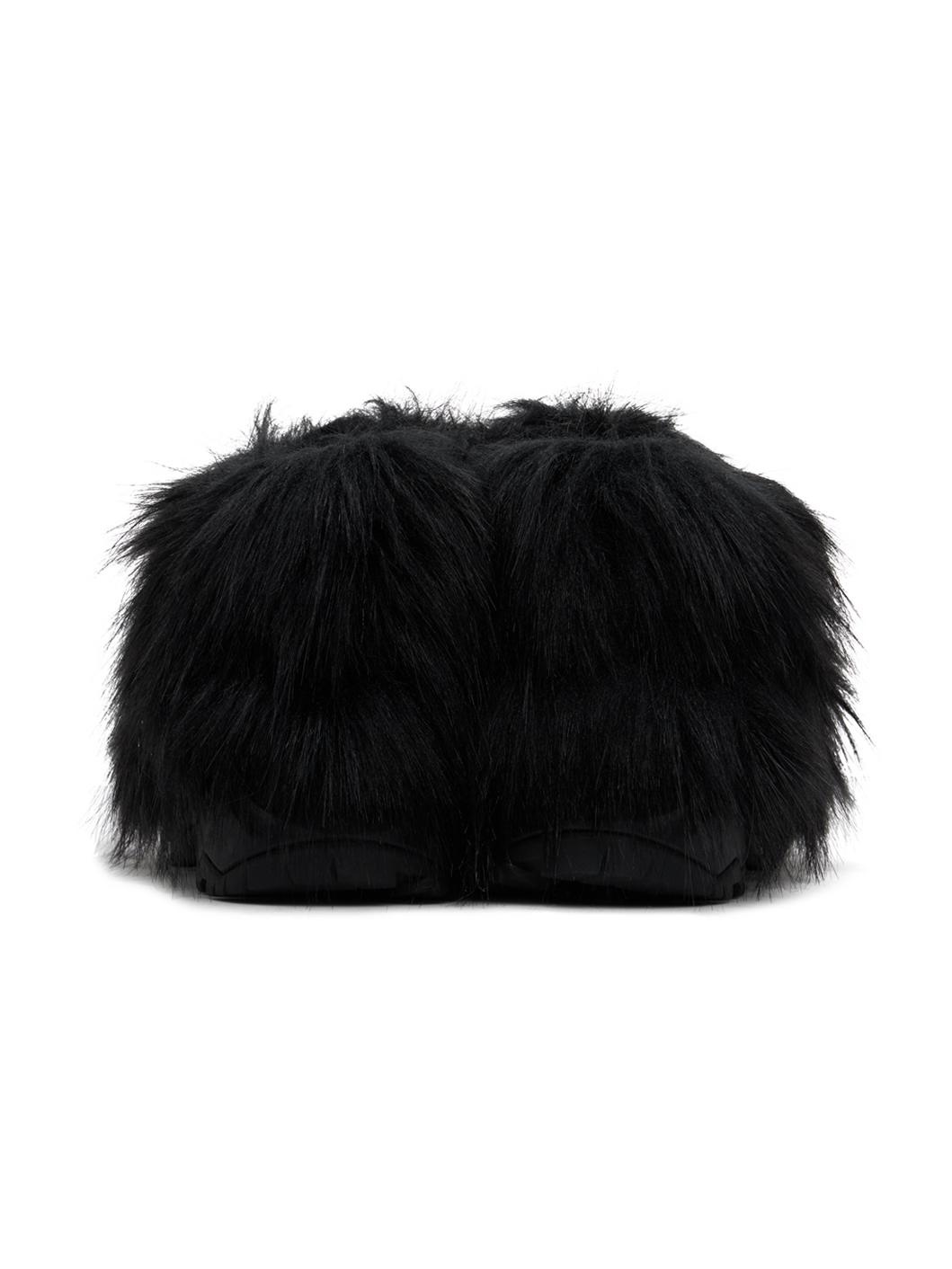 Black Faux-Fur Derbys - 2