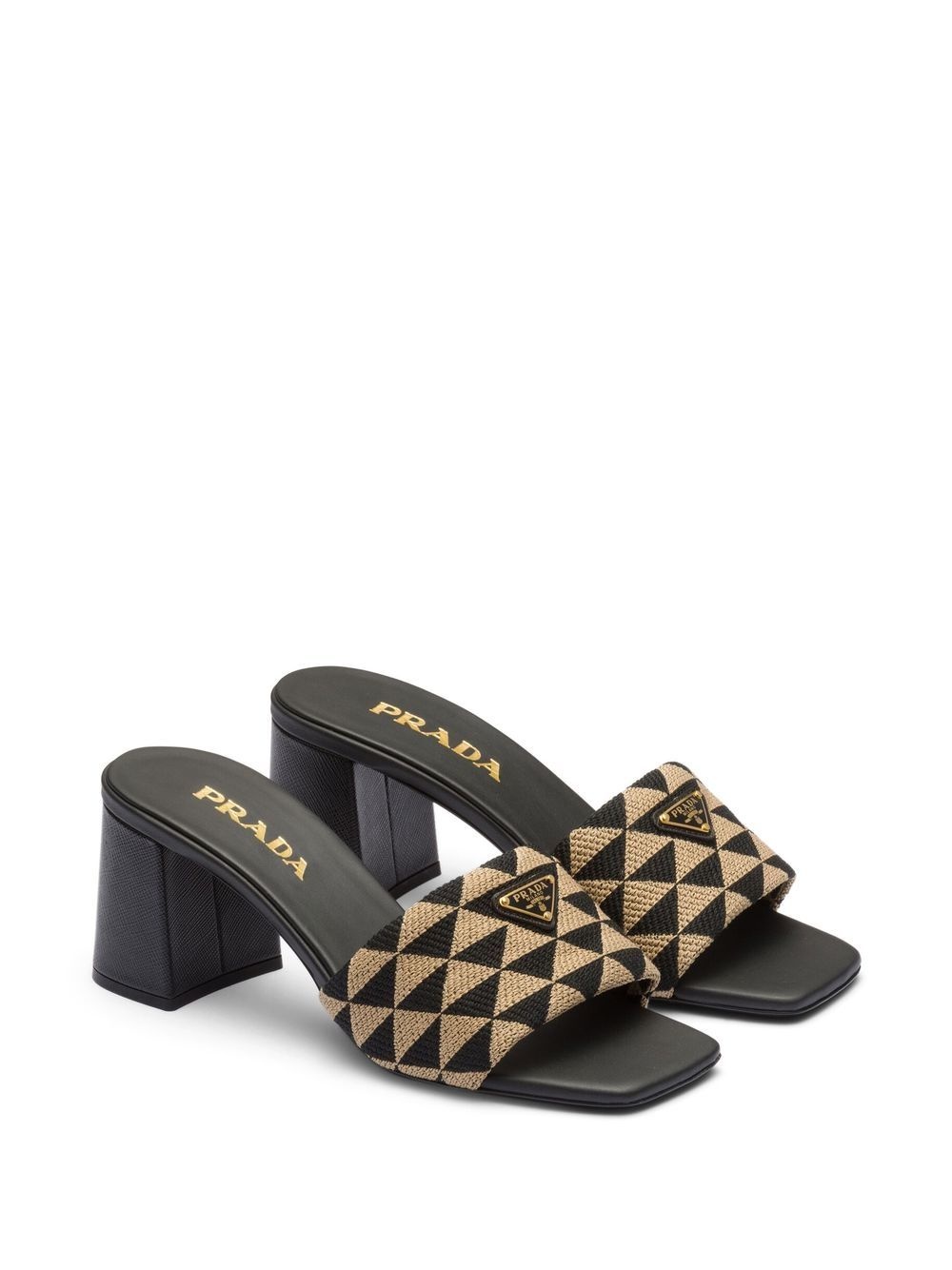 logo-plaque slip-on sandals - 2