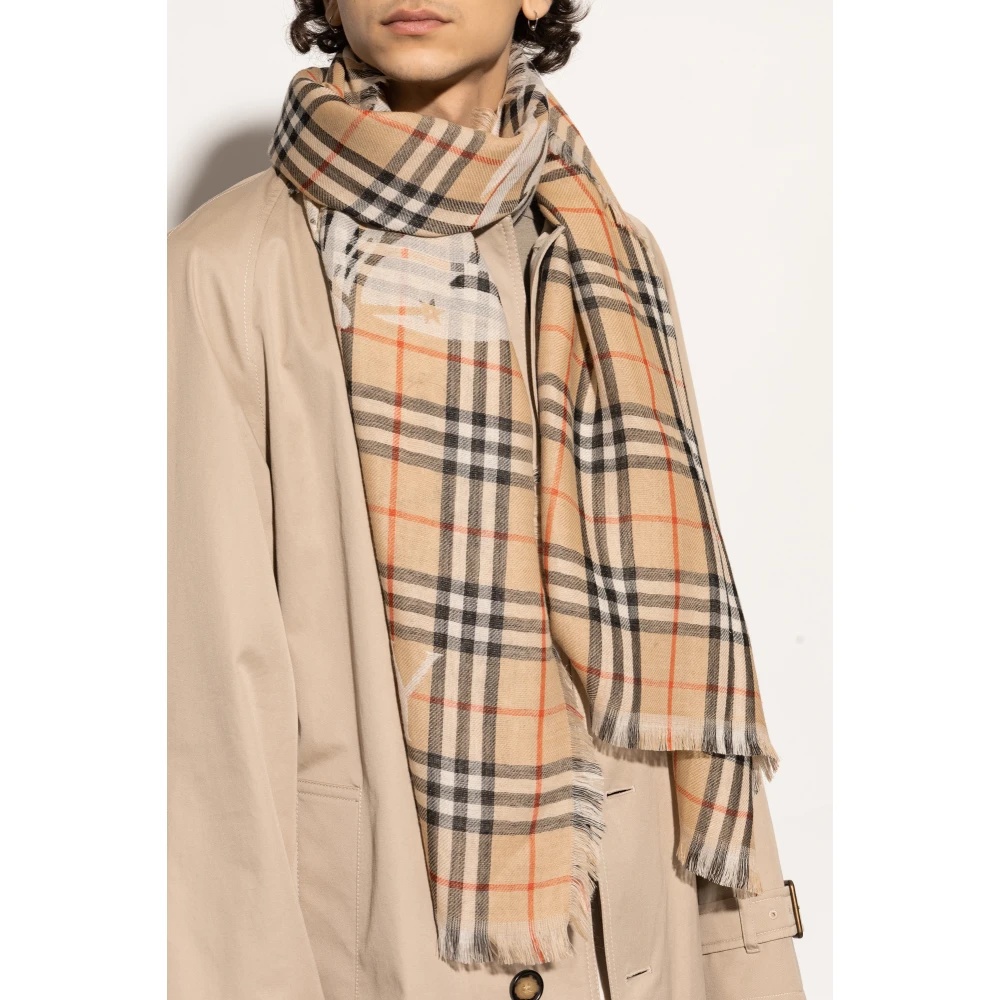 WOOL SCARF WITH CHECK PATTERN - 3