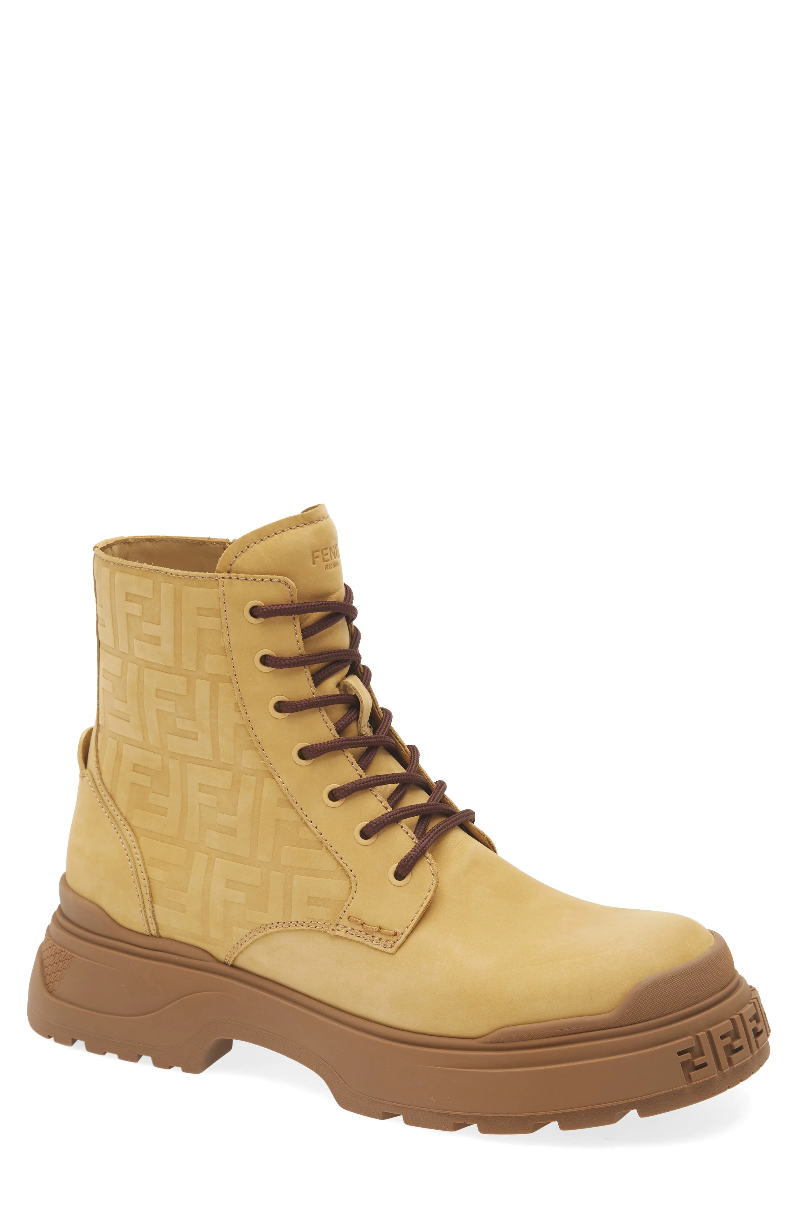 Fendi Force Light Combat Boot in Light Ocra/Light Ocra at Nordstrom - 1
