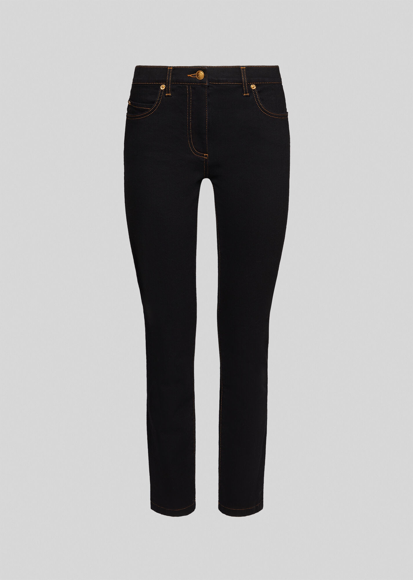 Medusa Motif Straight Leg Jeans - 1