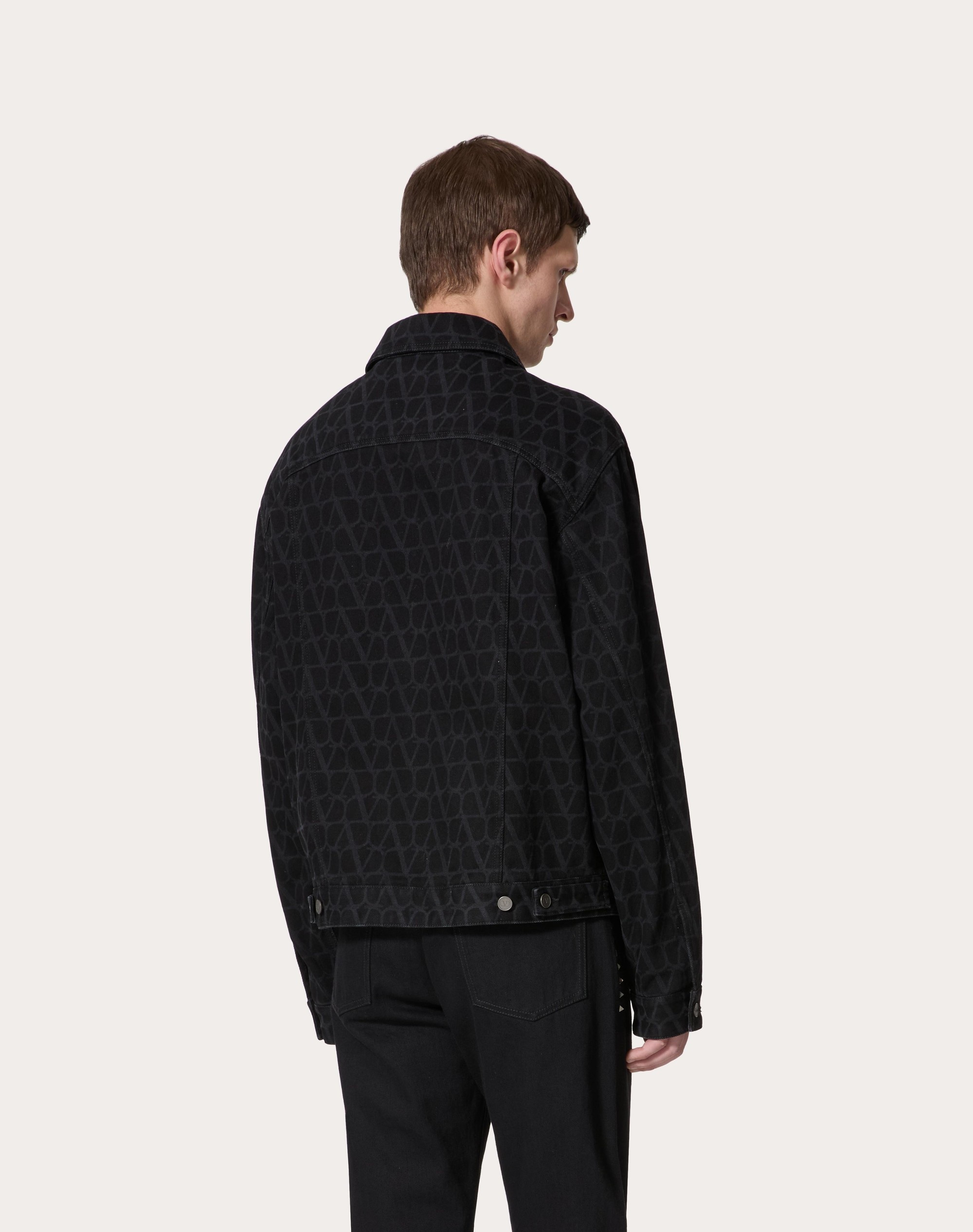 DENIM JACKET WITH TOILE ICONOGRAPHE PRINT - 4