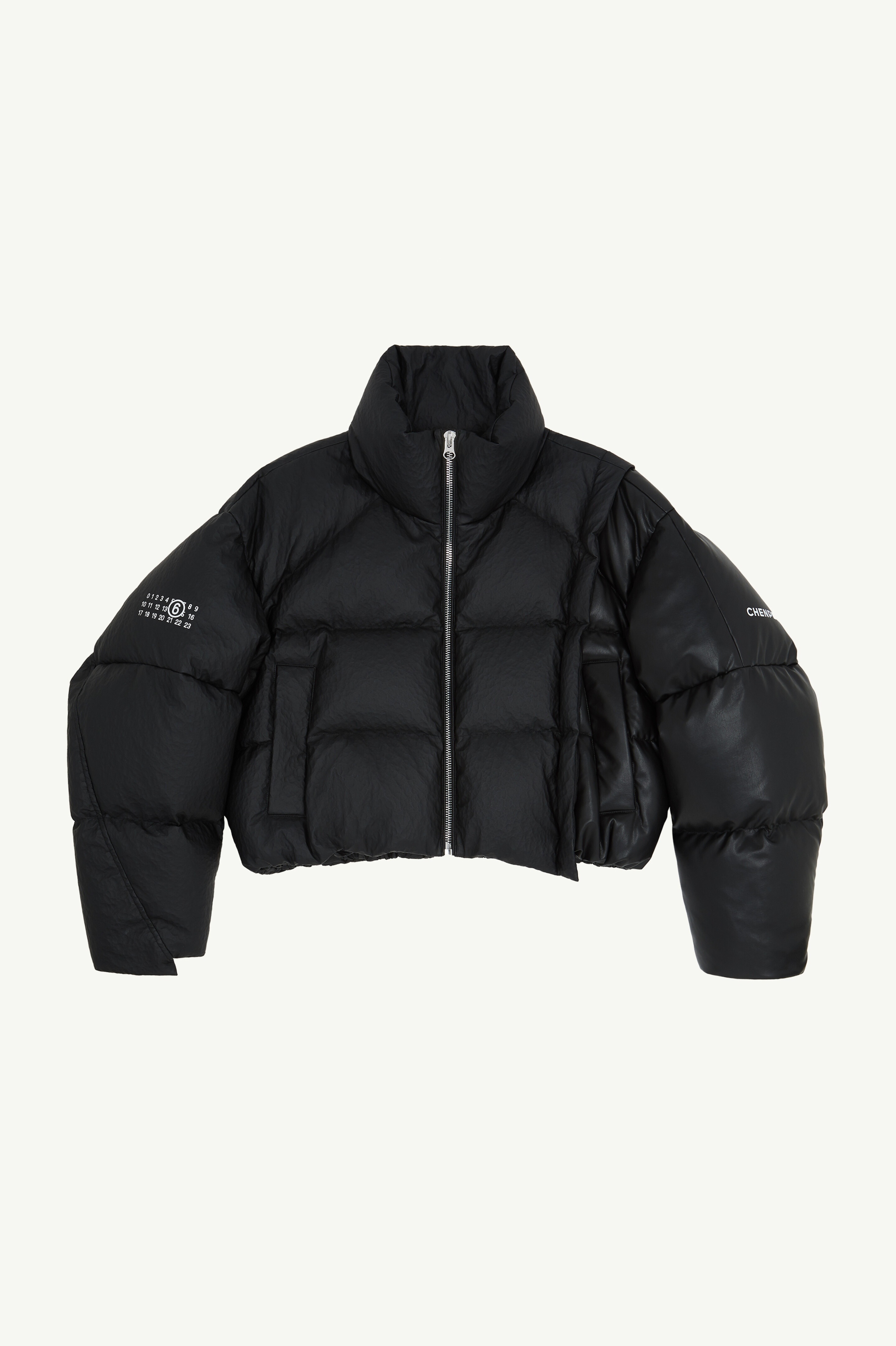 MM6 x Chen Peng Cropped puffer jacket - 1