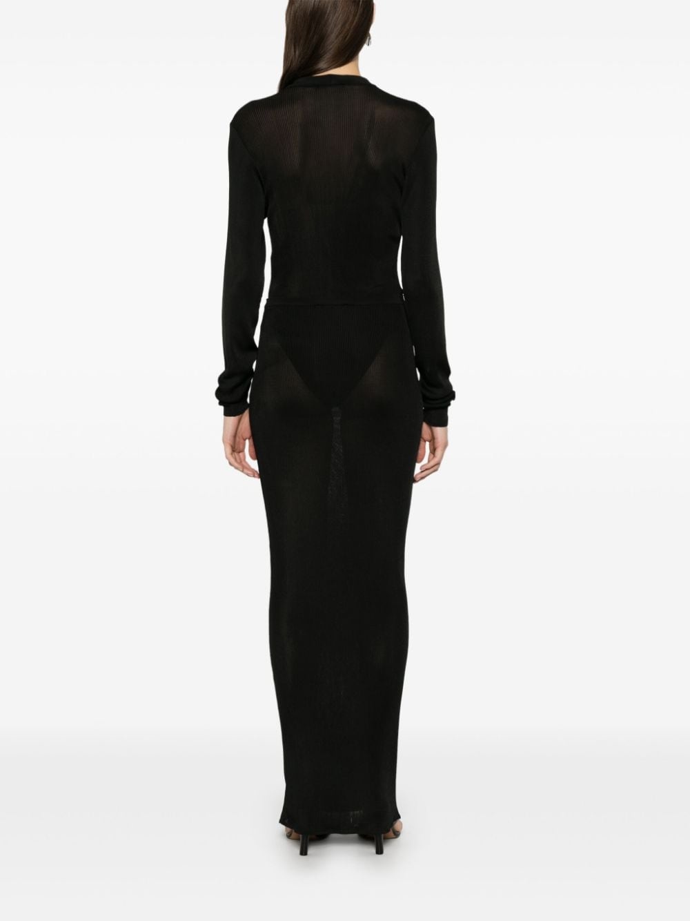fine-ribbed maxi skirt - 4