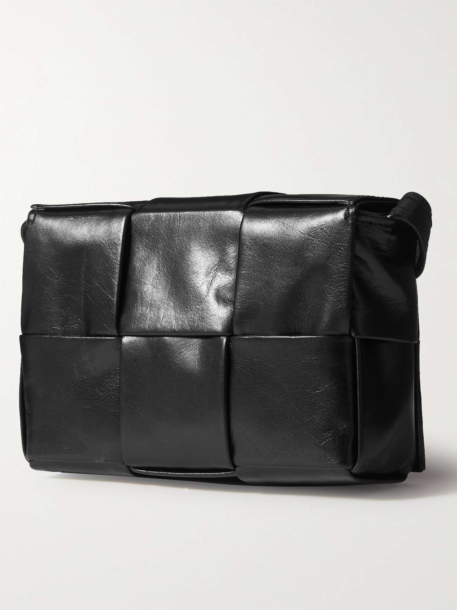 Intrecciato Leather Messenger Bag - 3