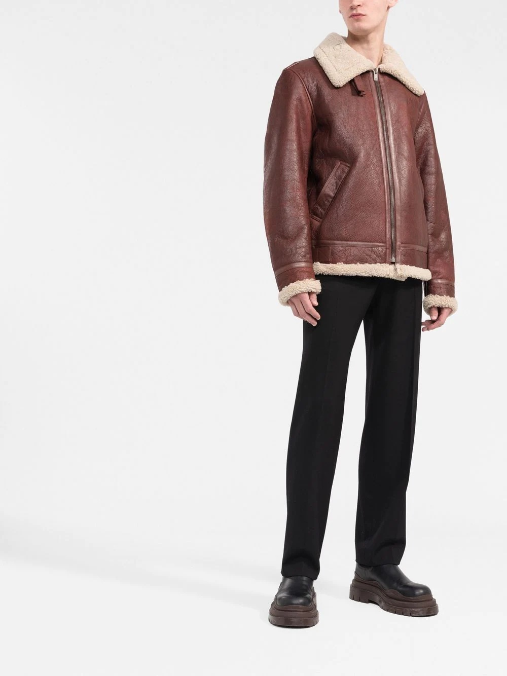 Sherling leather jacket - 2