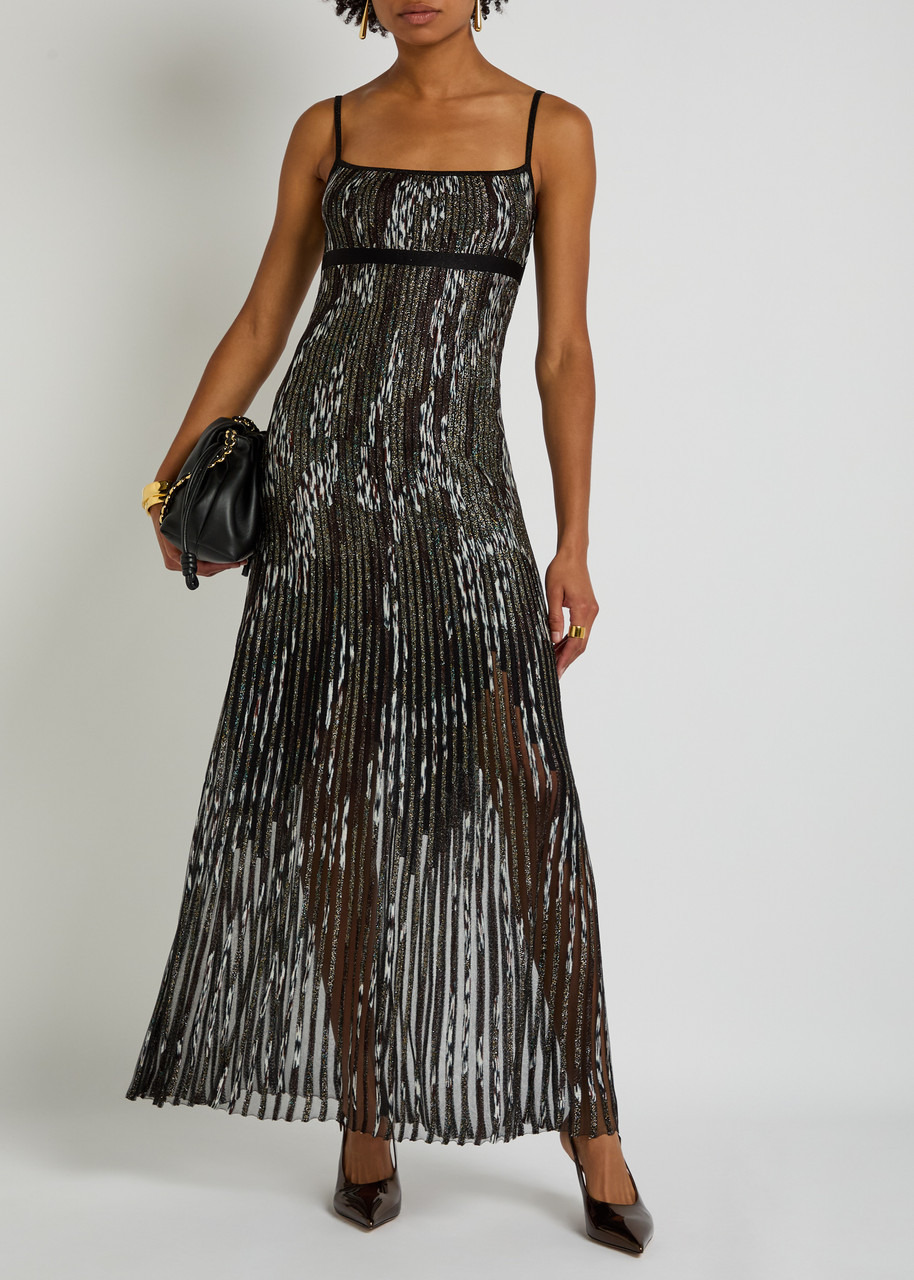 Missoni Patterned-jacquard Metallic-knit Midi Dress - 4