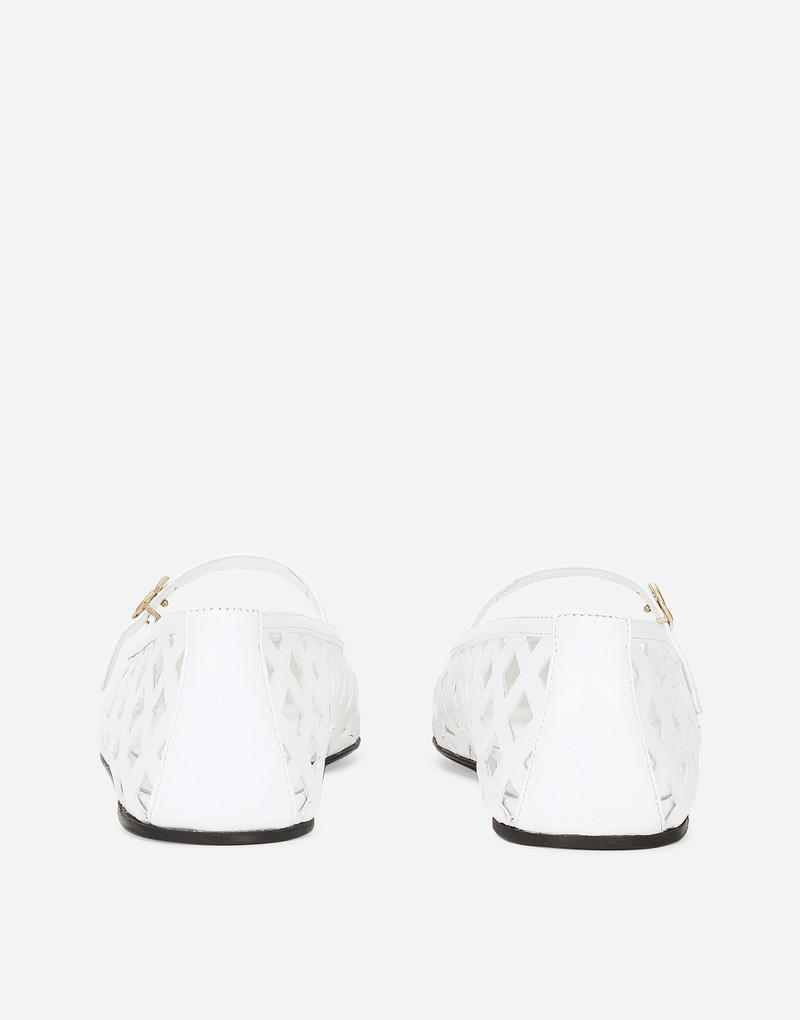 Dolce & Gabbana Openwork calfskin ballet flats outlook