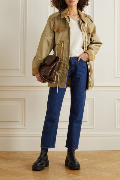 Burberry + Space for Giants suede-trimmed nylon jacket outlook