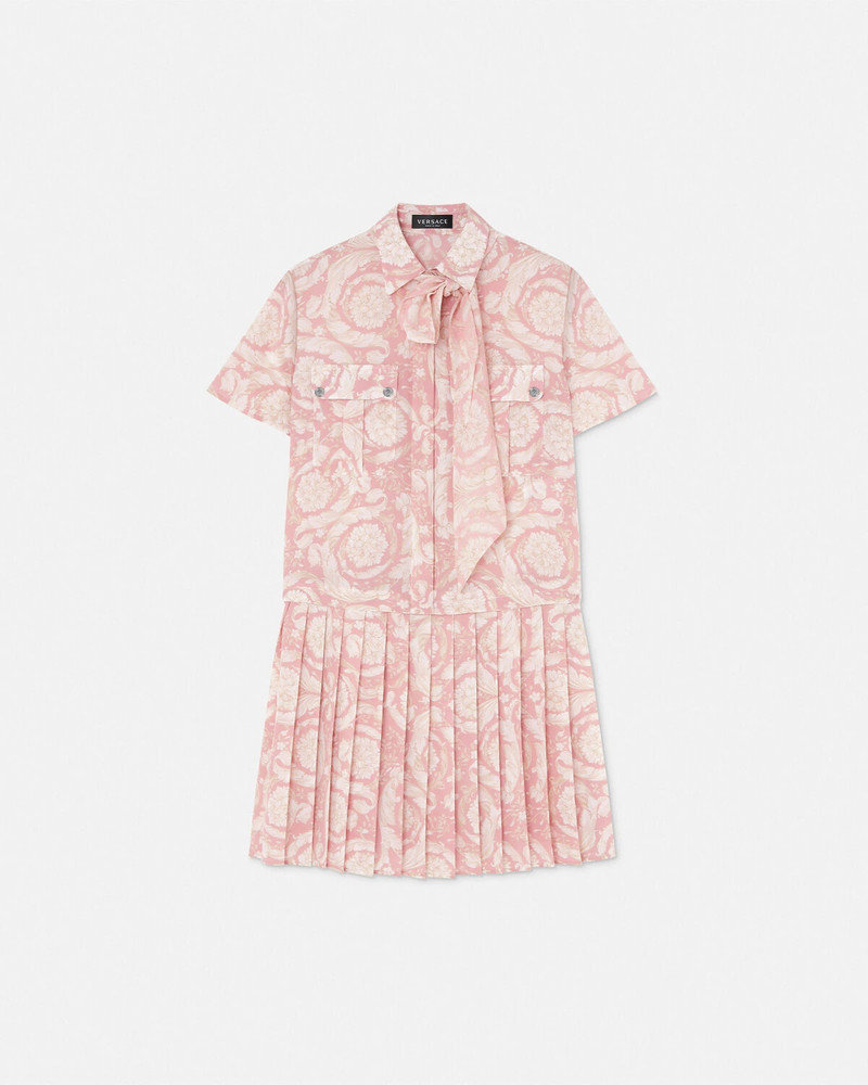 Barocco Lavallière Silk Crêpe Mini Dress 1