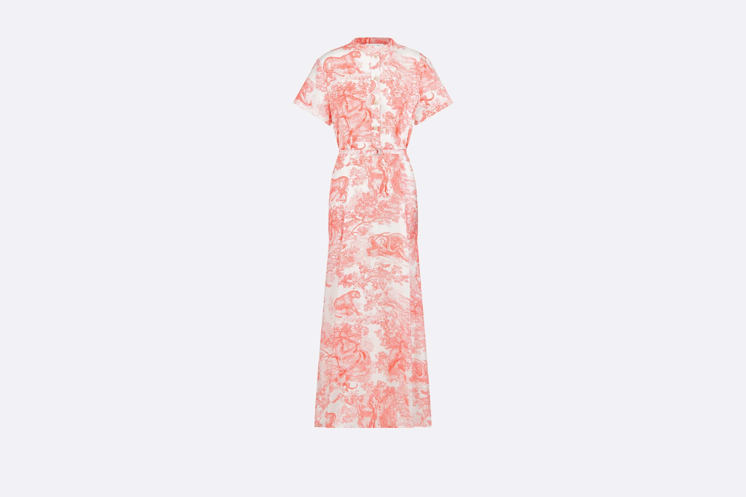 ワンピース Dior Dioriviera Long Shirtdress Dioriviera Long Shirtdress White Silk Twill with Lily of the
