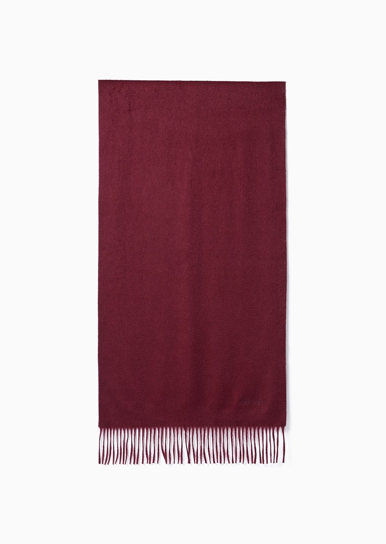 Cashmere stole with fringing - 1
