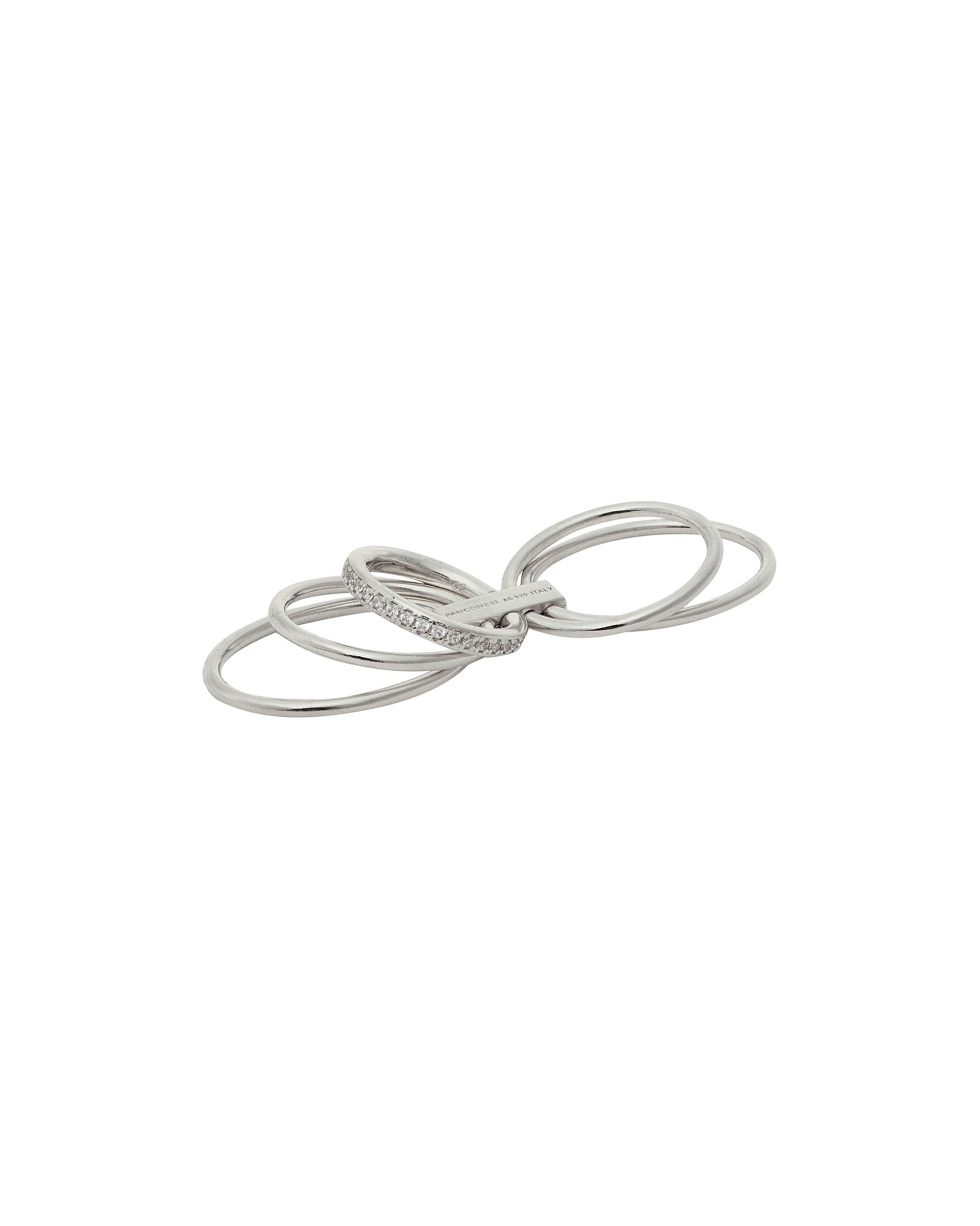 PANCONESI Silver Solar Crystal Ring | REVERSIBLE