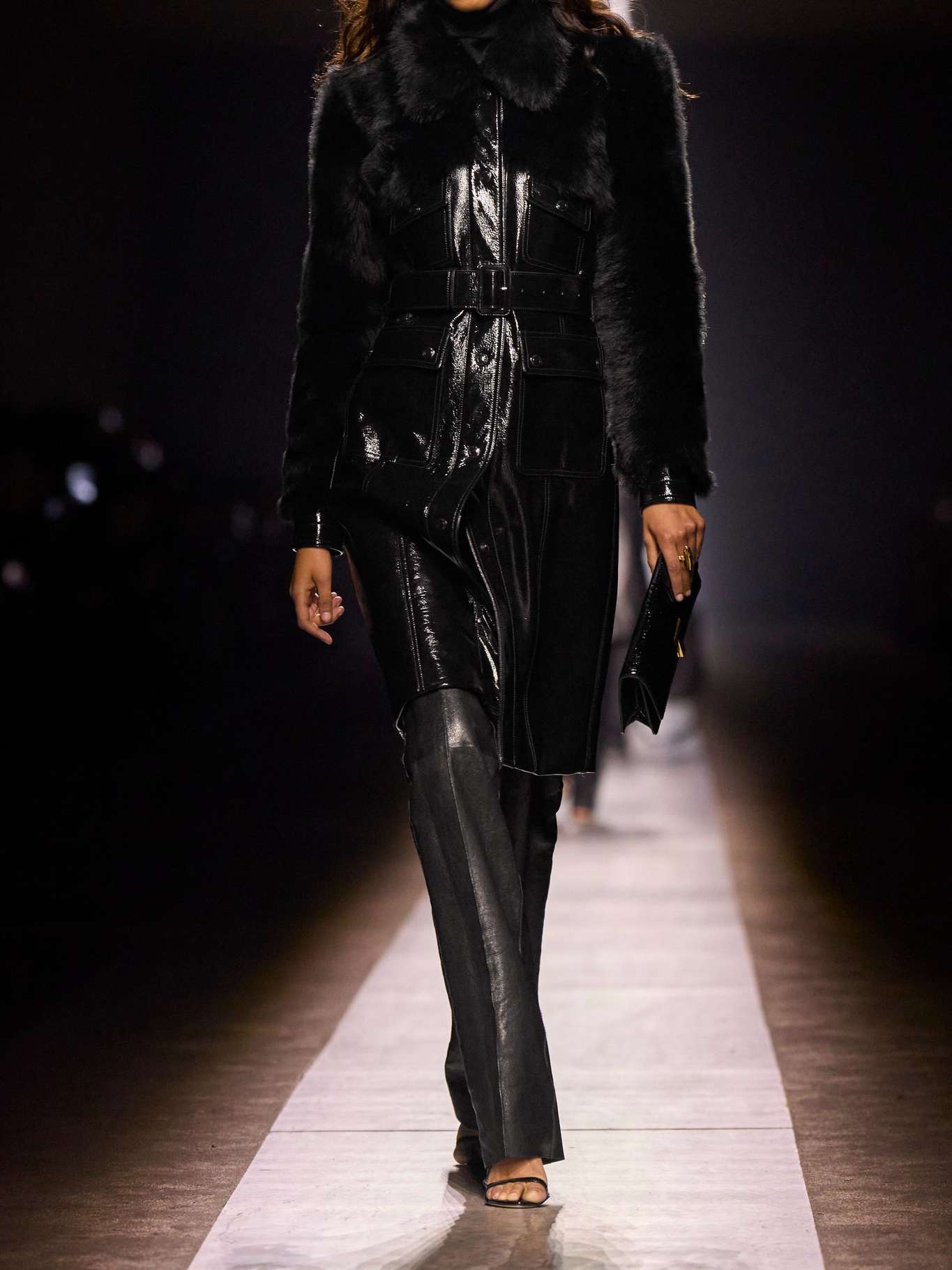 【関税&送料込】Tom Ford Grain Lux Goat Leather Pants With P TOM FORD GRAIN LUX GOAT LEATHER PANTS | REVERSIBLE