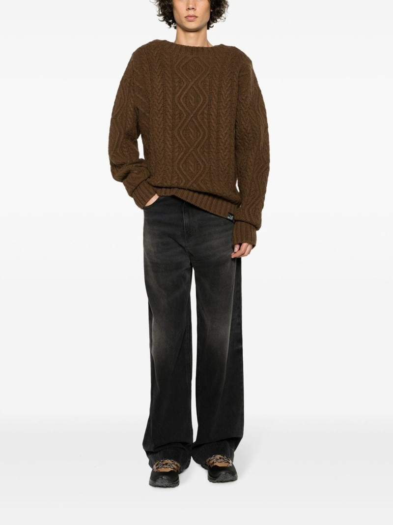 Martine Rose logo-patch wide-leg jeans outlook