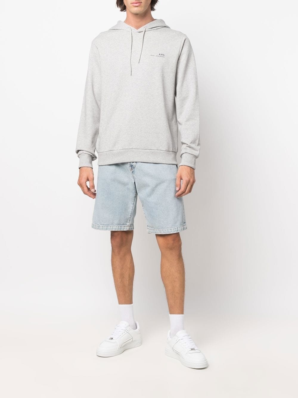 logo drawstring hoodie - 2