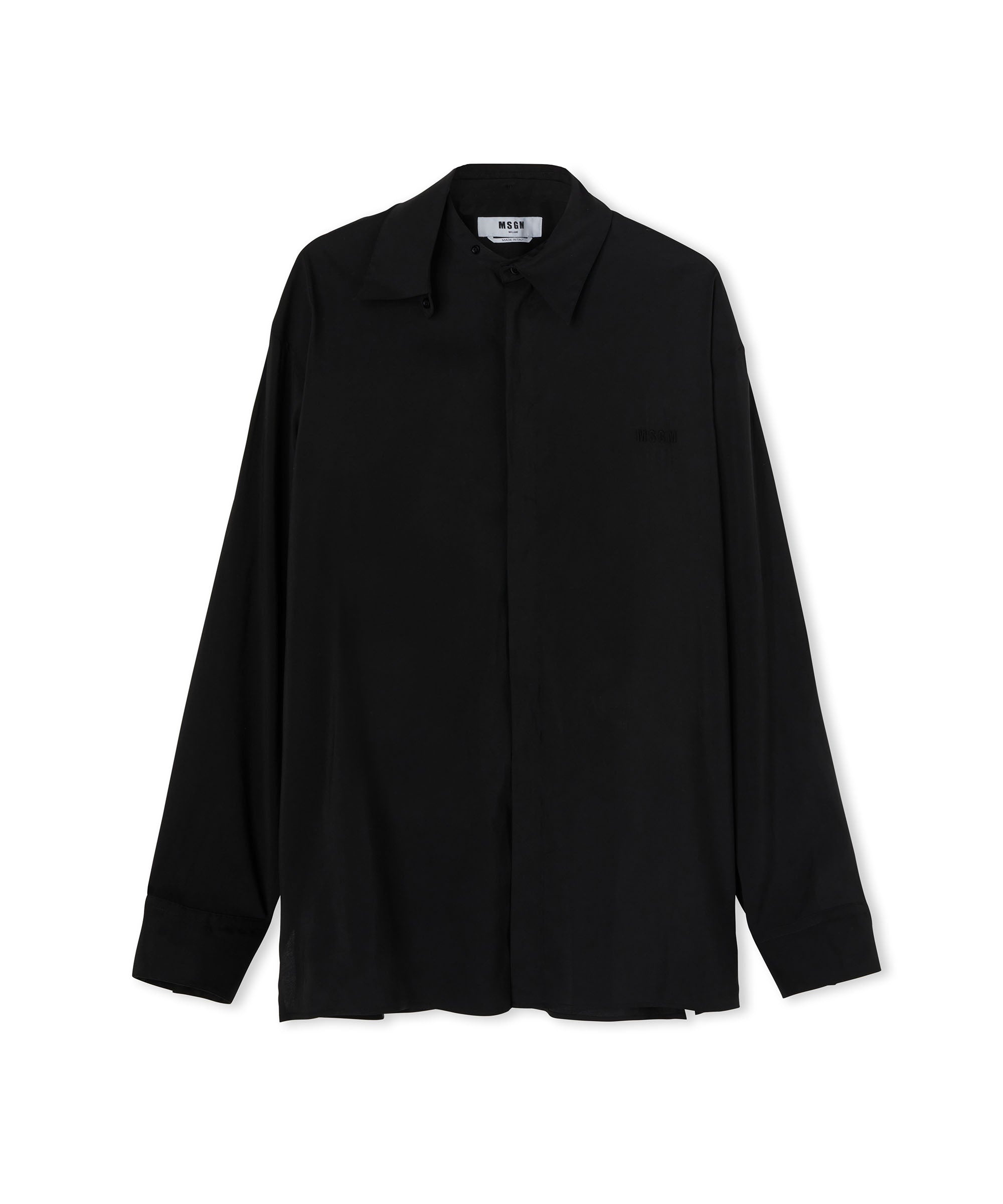 Solid color viscose fluid shirt - 2