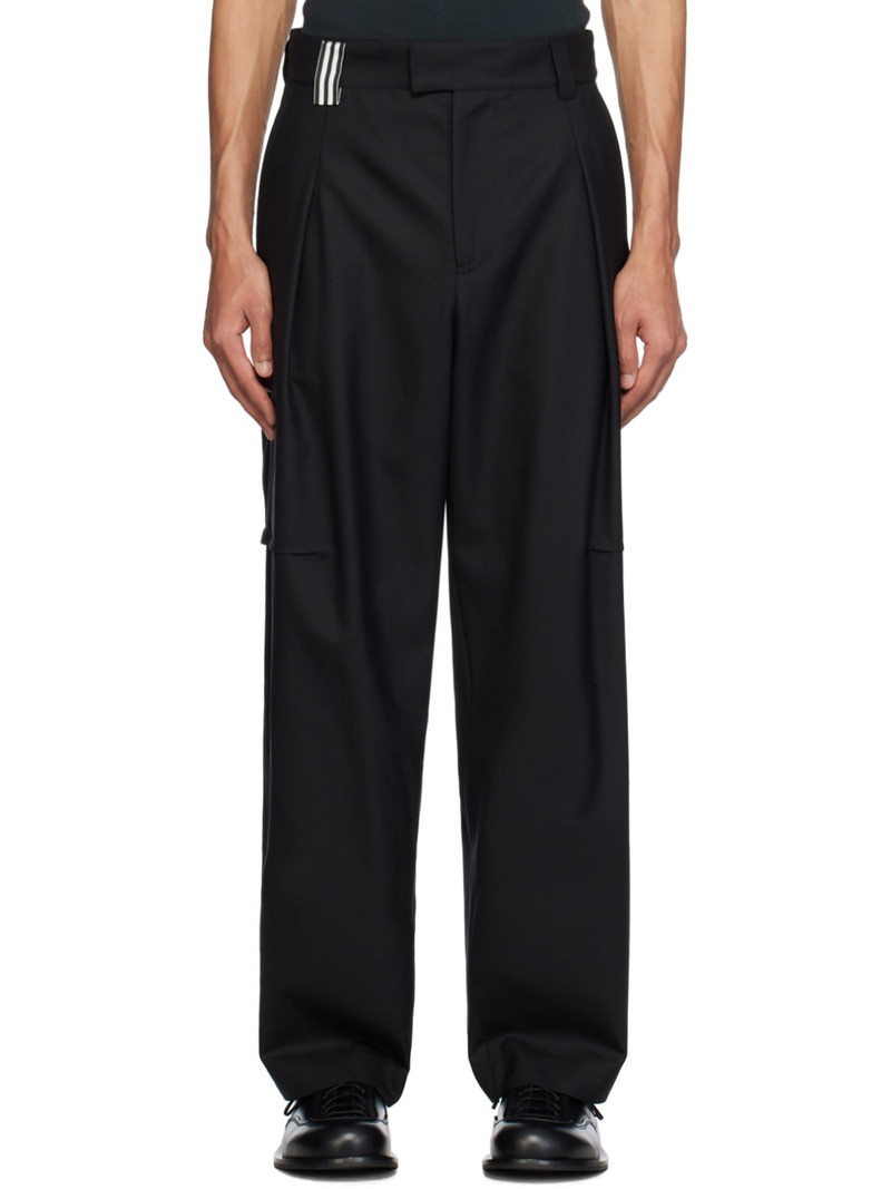 Black Wide-Leg Trousers - 1