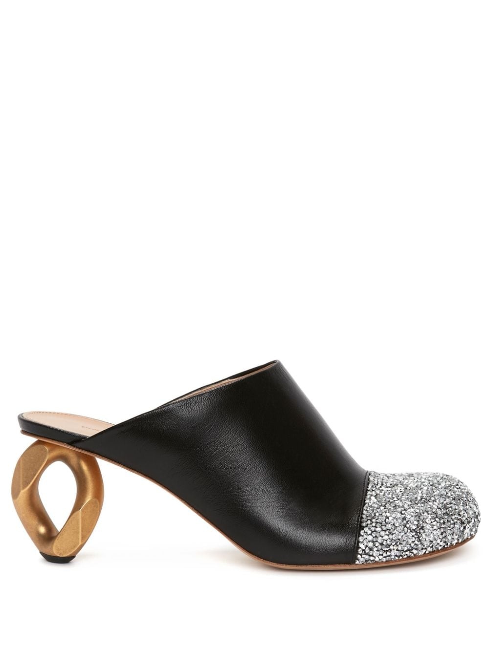 75mm crystal-embellished leather mules - 1