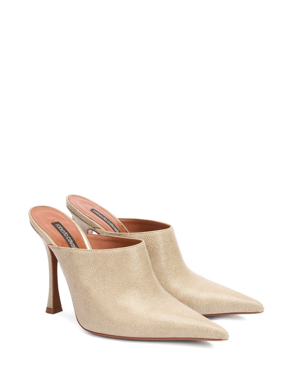 pebbled pointed mules - 2