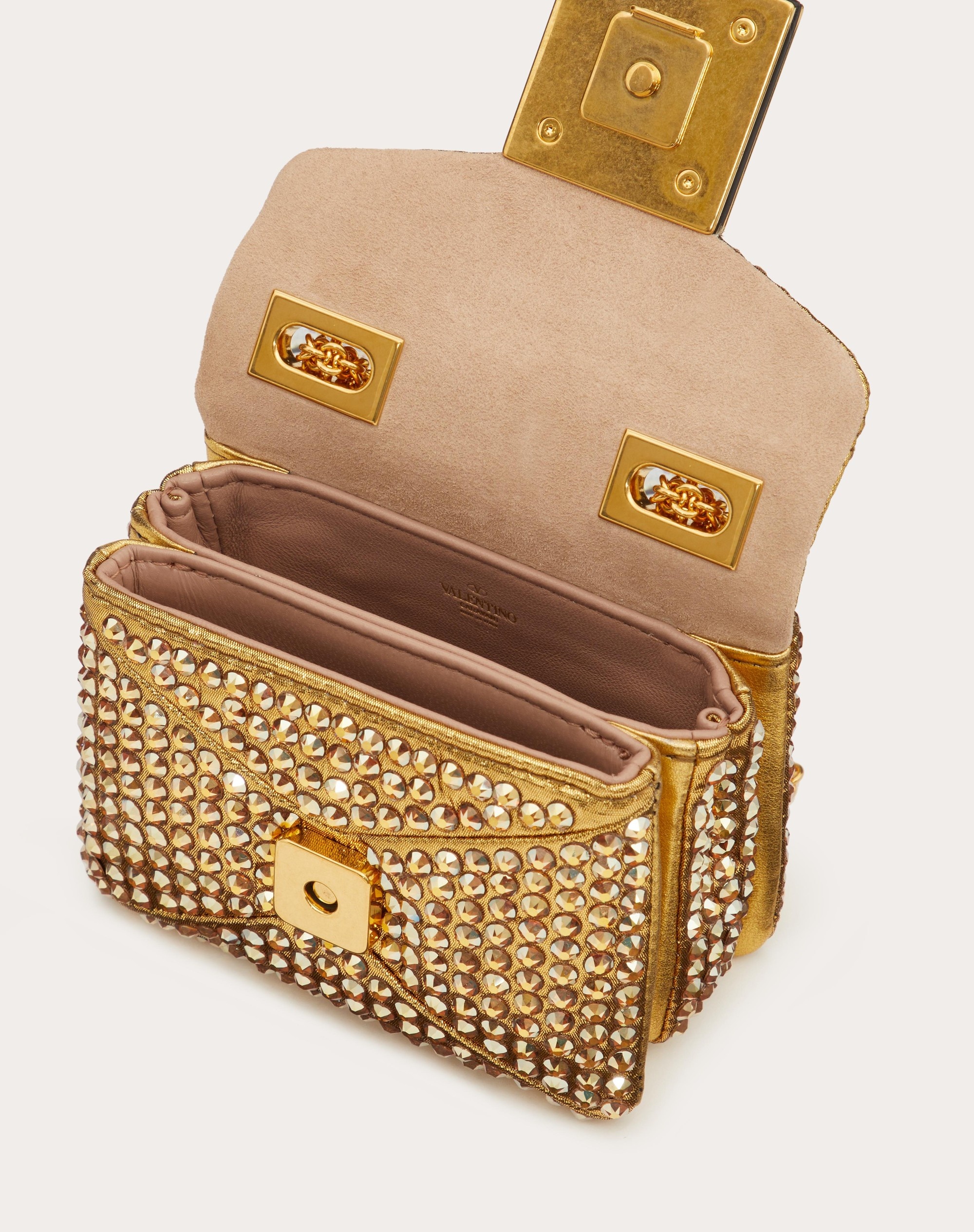 ONE STUD EMBROIDERED MICRO BAG WITH CHAIN 7
