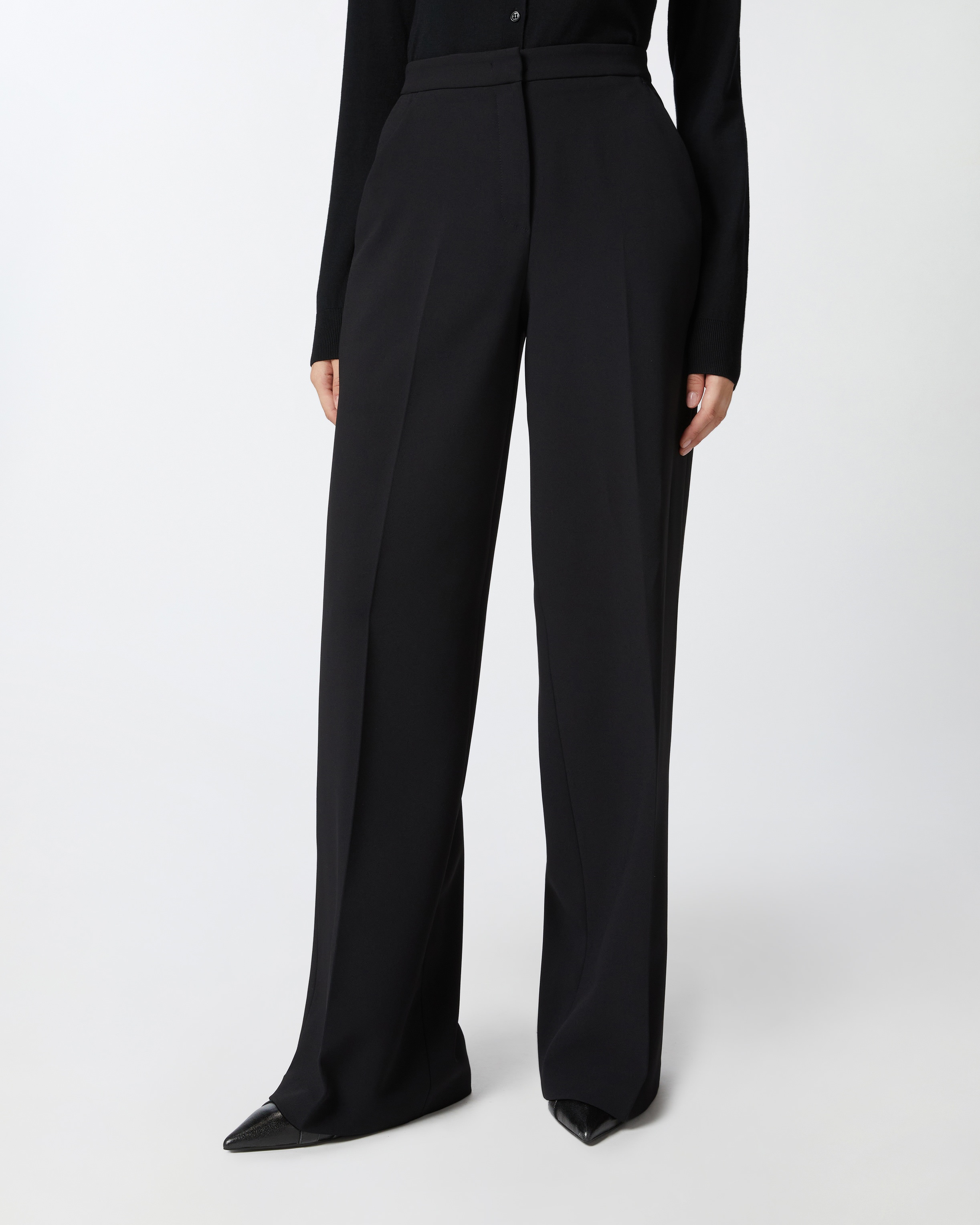 ELEGANT PALAZZO TROUSERS IN CREPE - 3