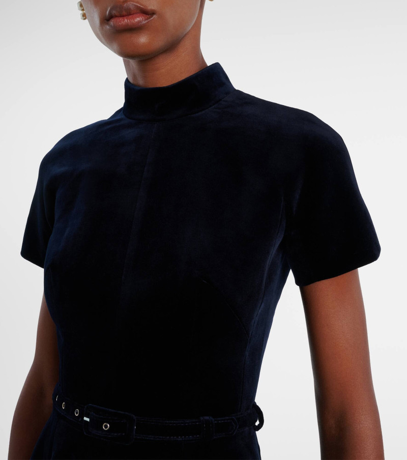 Camilla cotton velvet midi dress 4
