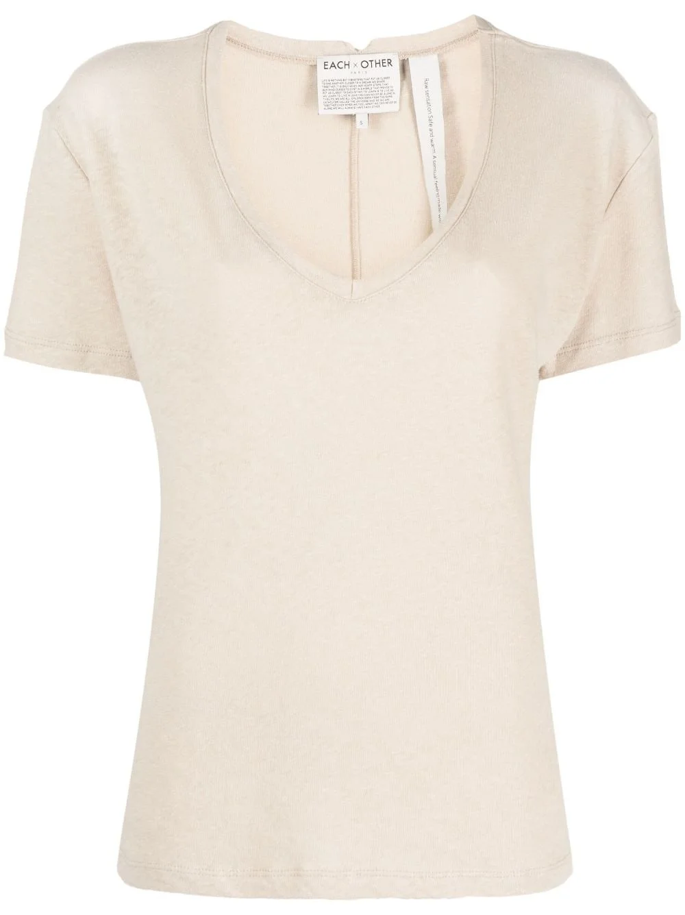 V-neck mélange T-shirt - 1