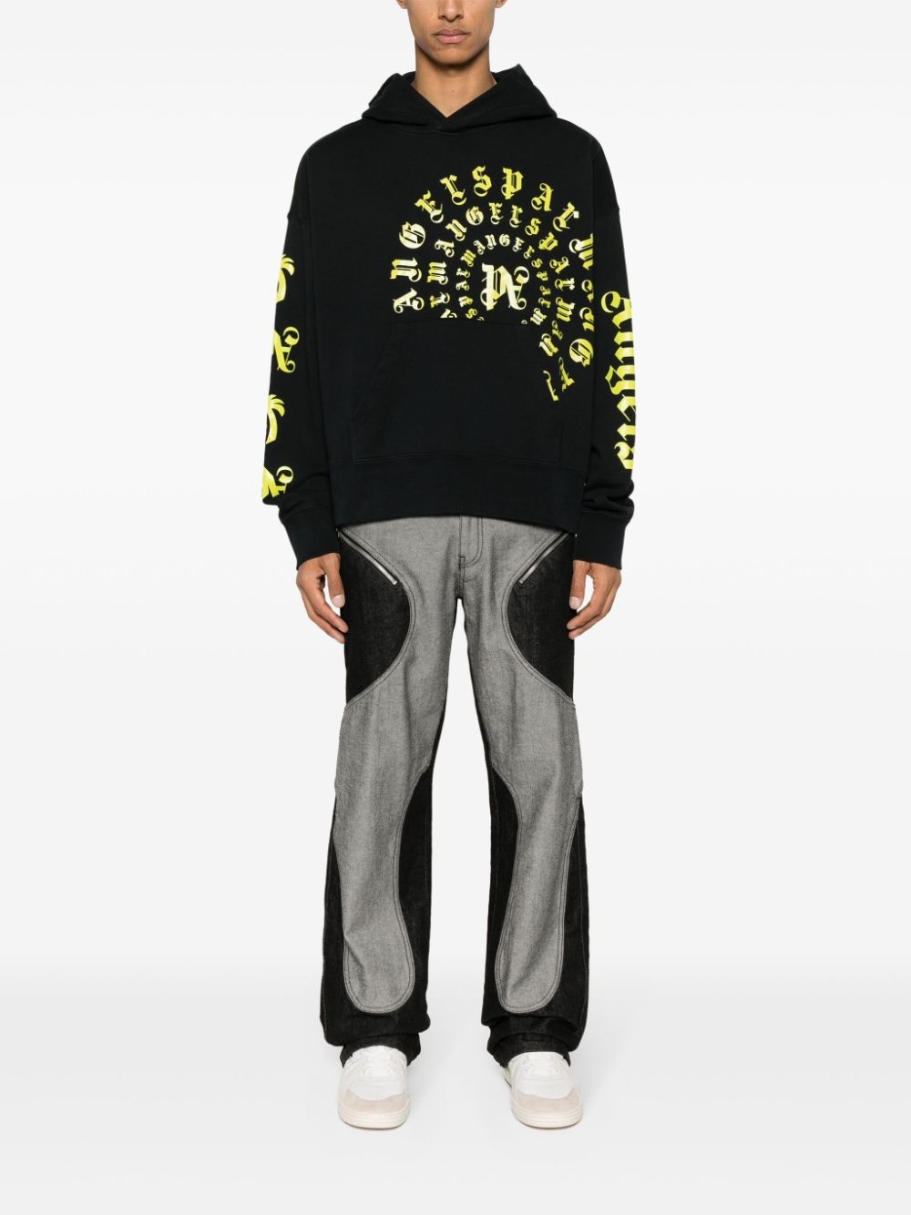 logo-print cotton hoodie - 2