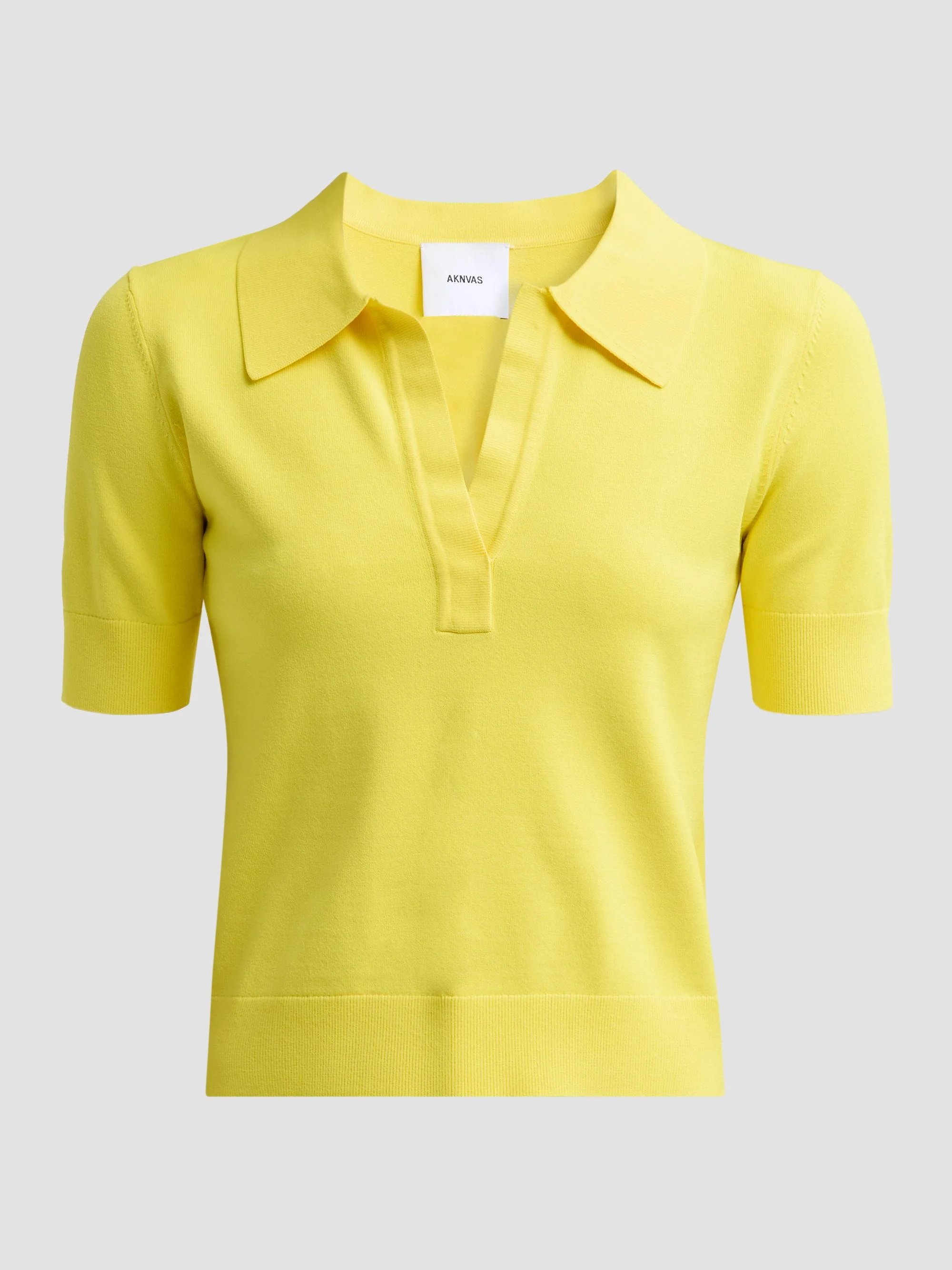 Women's Emma Knit Polo Top - Yellow - 1