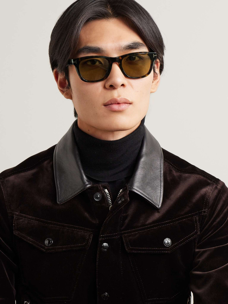 TOM FORD Kendel Square-Frame Tortoiseshell Acetate Sunglasses outlook