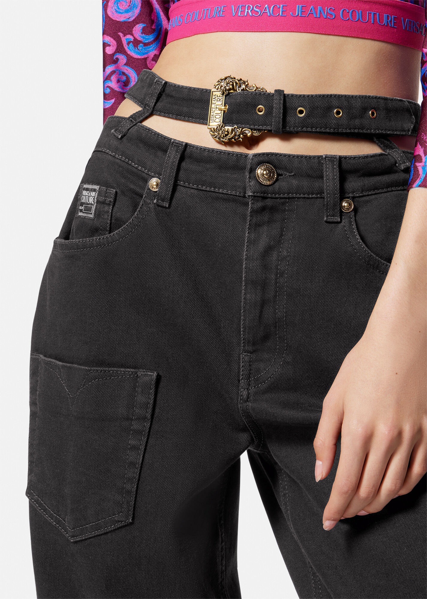 Baroque Buckle Jeans - 5