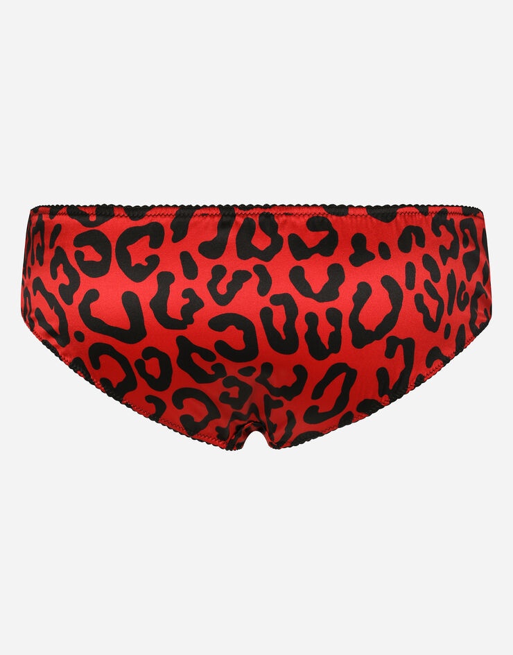 Leopard-print satin panties - 2