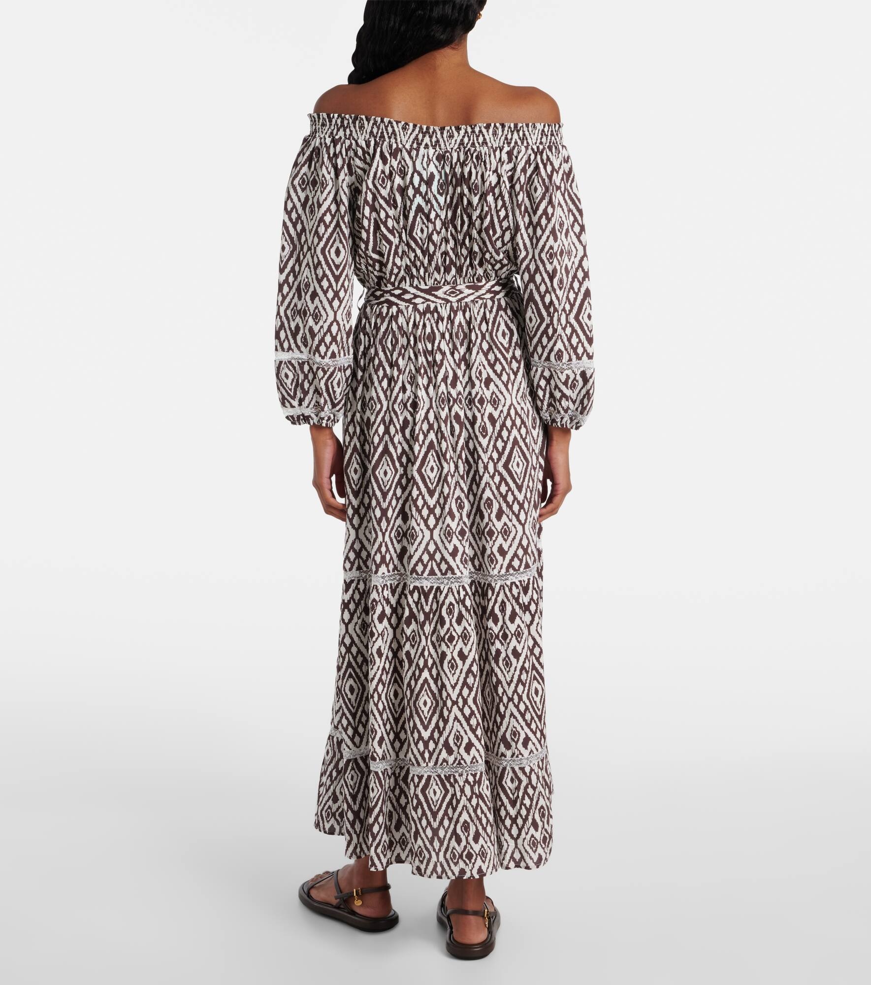 Eclipse gathered printed midi dress - 3