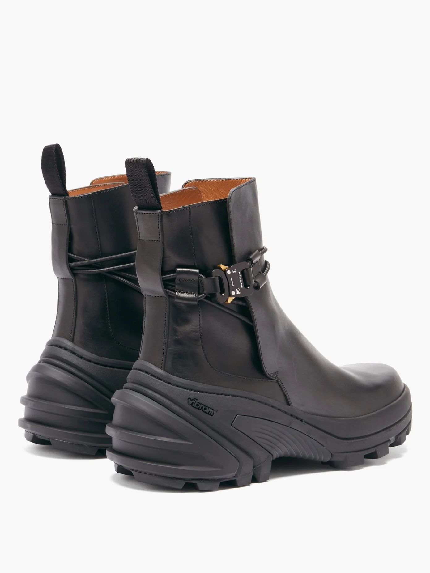 Rollercoaster-buckle leather Chelsea boots - 4