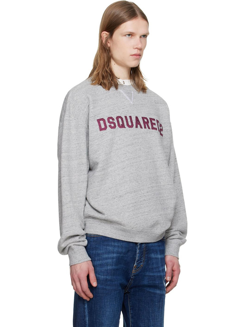 Gray D2 College Short & Wide Crewneck Sweatshirt 2