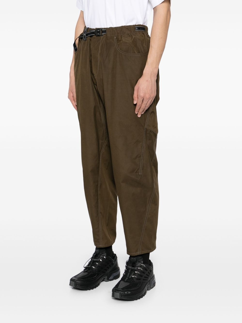high count cloth wide pants - 3