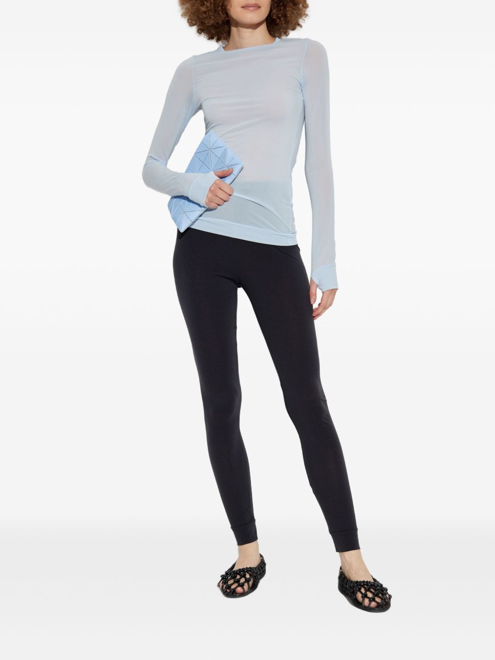 speckled elastic-waistline leggings - 2
