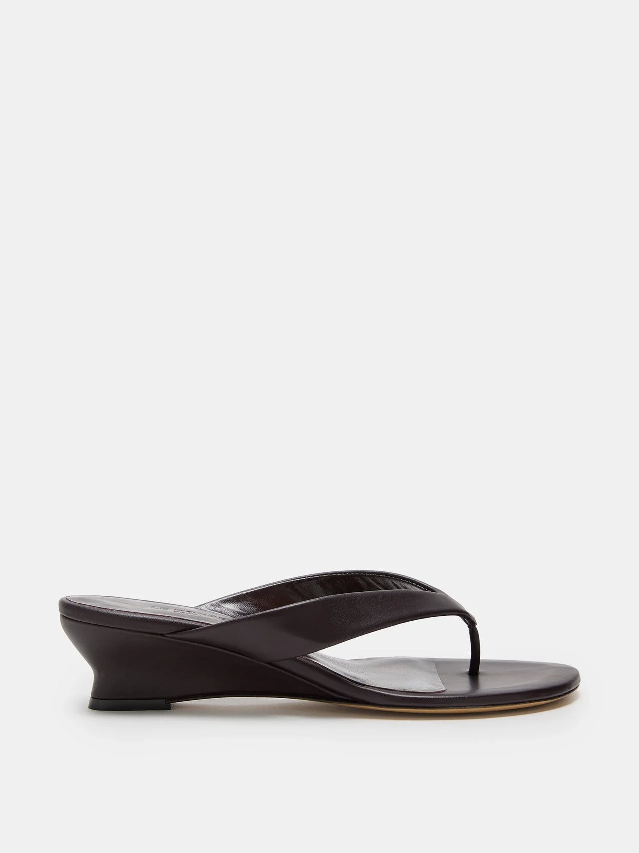 Micro Wedge Thong / Plum Leather - 1