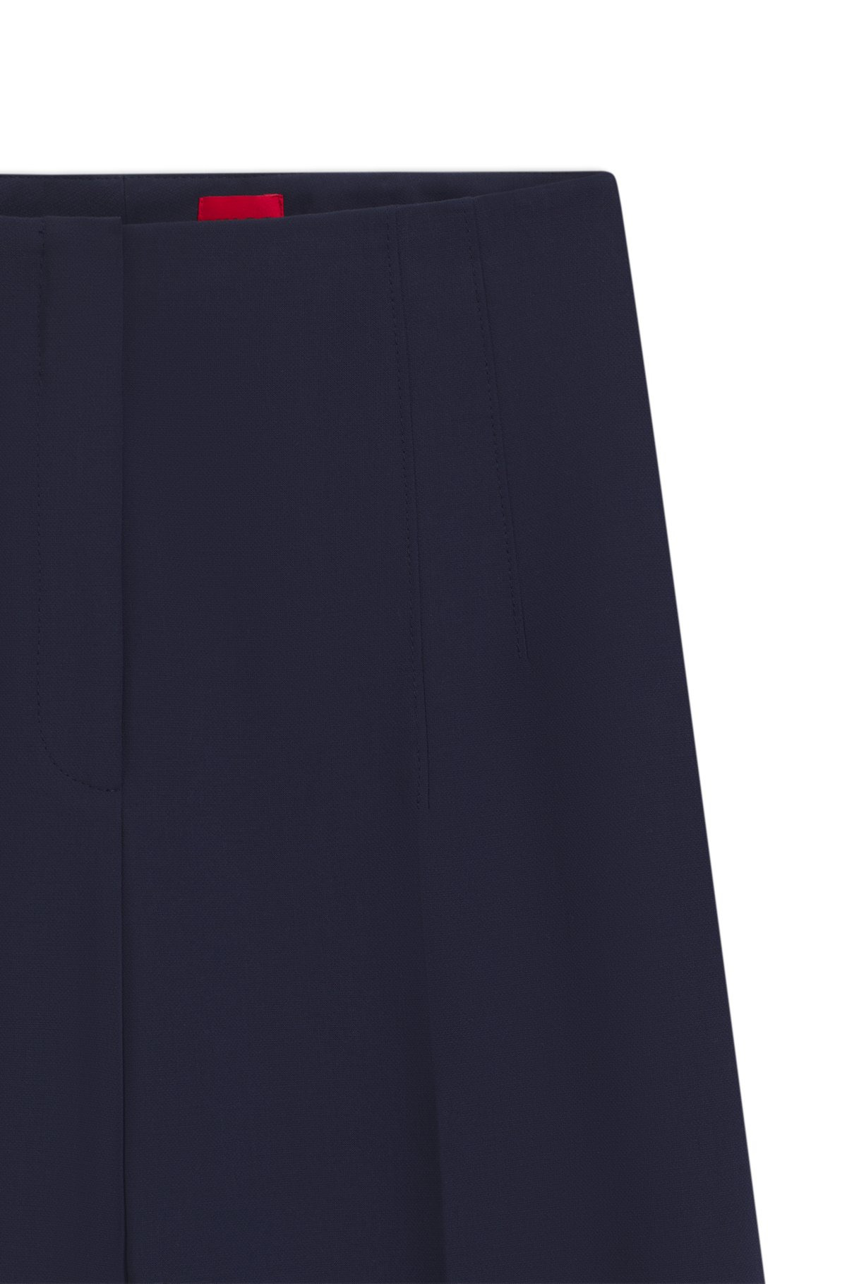 REGULAR-FIT PANTS WITH WIDE LEG IN STRETCH FABRIC - 6