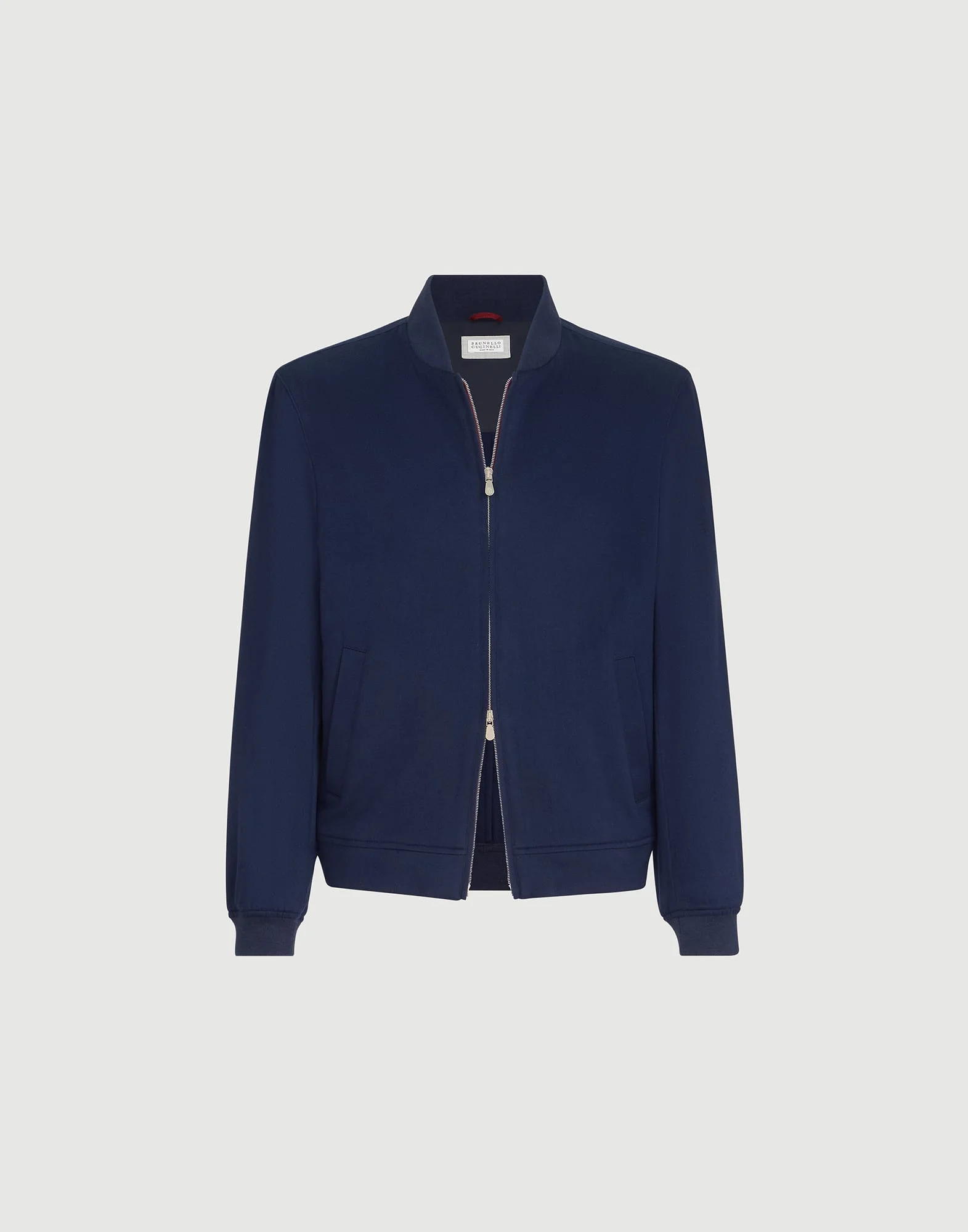 Lightweight cashmere flannel bomber jacket - 1