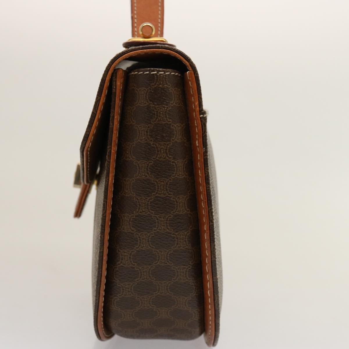 CELINE Macadam Canvas Hand Bag Pvc Brown - 4