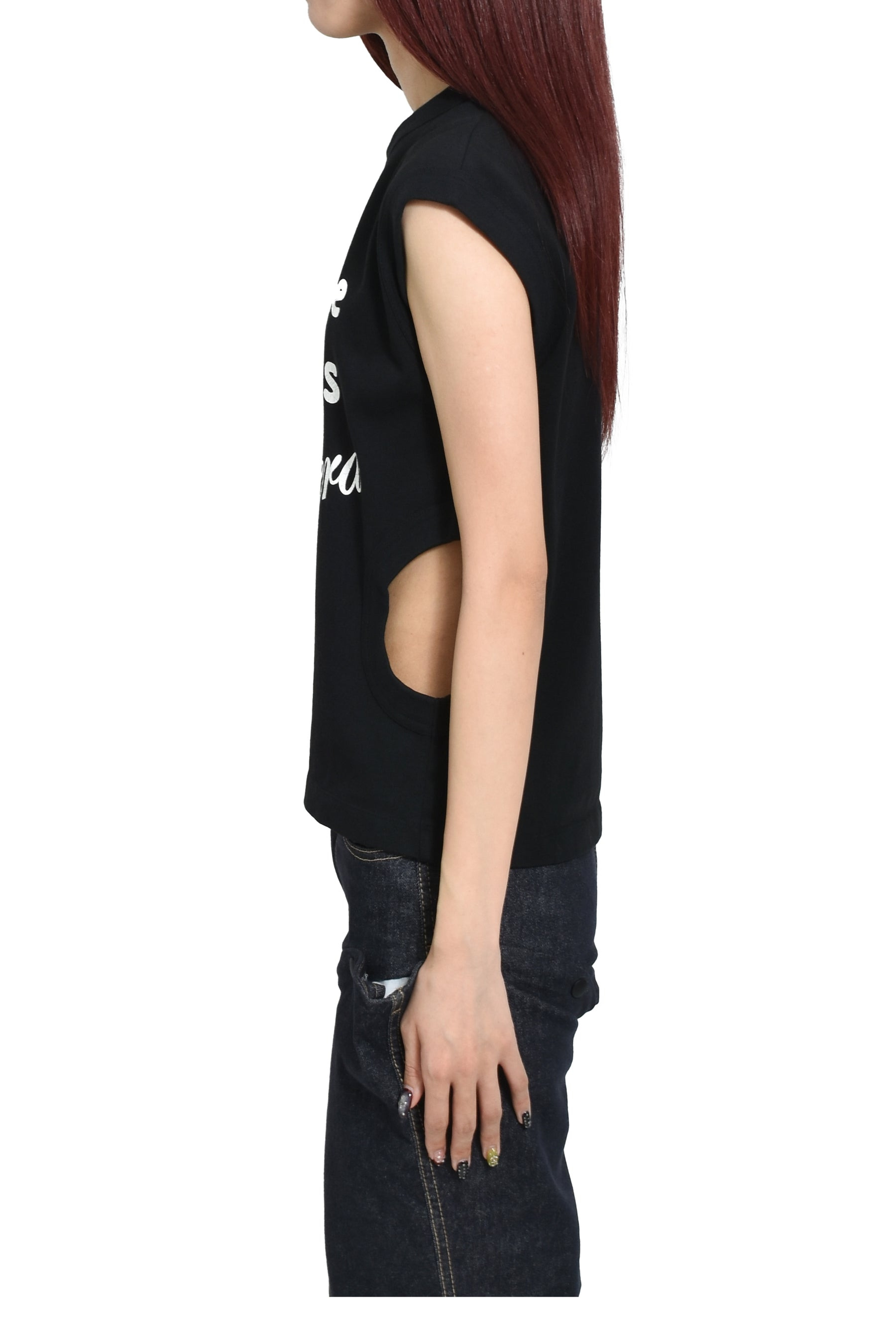WHO TF TWISTED T SHIRT KNIT / BLK - 3