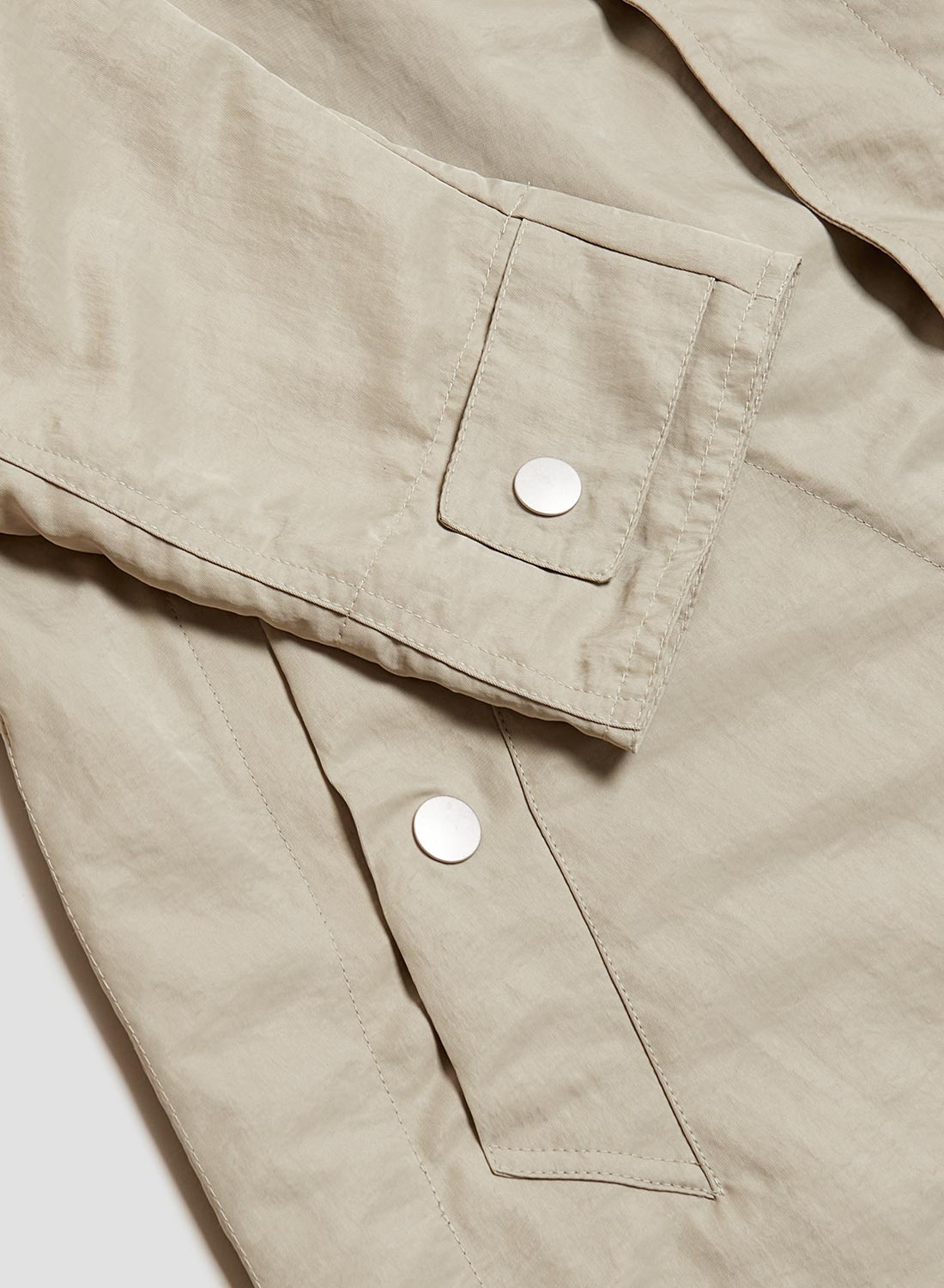 Nam Coat in Stone Nylon - 8