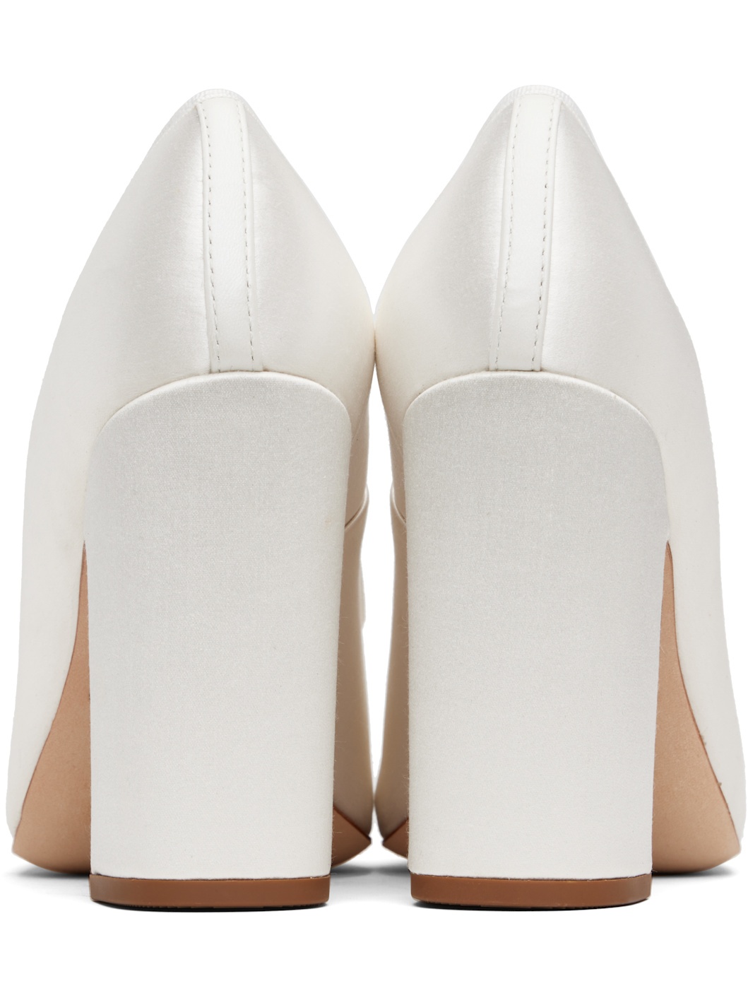 White Pointe 100 Satin Heels - 2