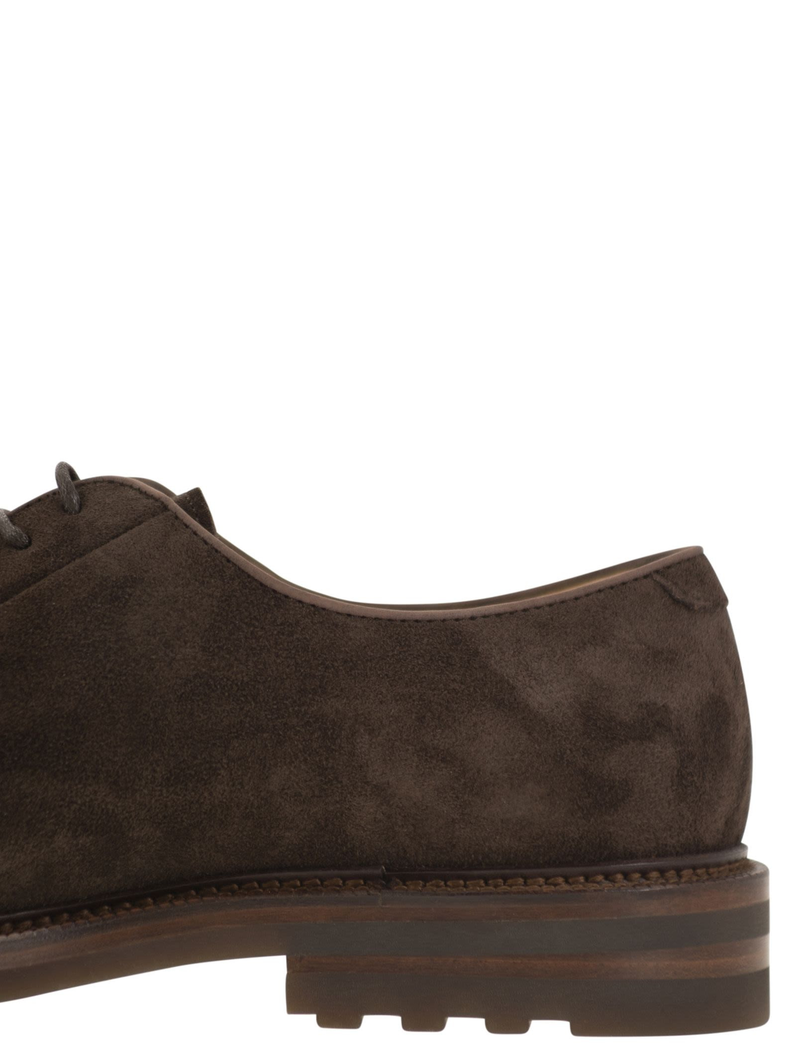 Brunello Cucinelli Men Derby Camoscio Corvino - 7