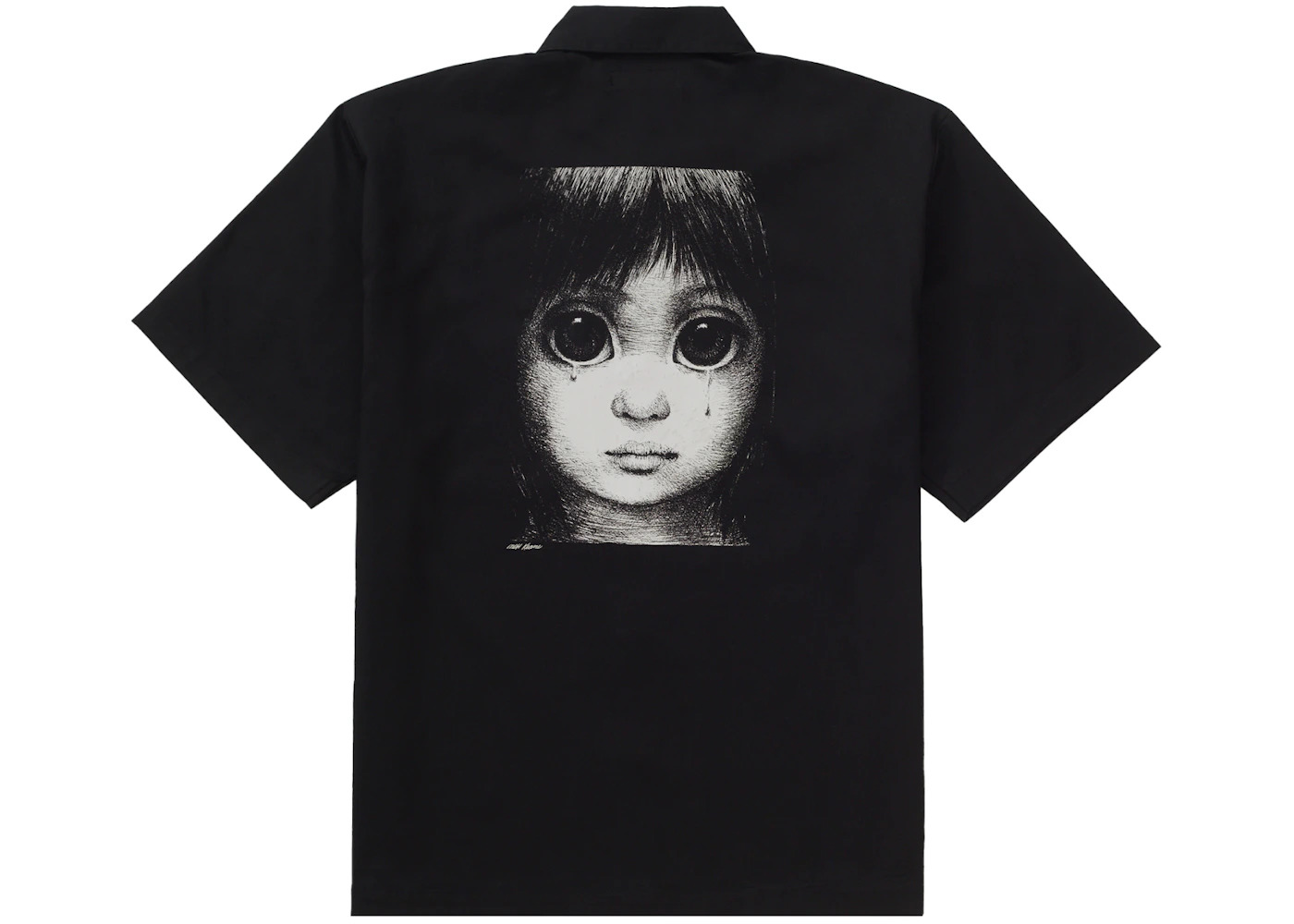 Supreme Margaret Keane Teardrop S/S Work Shirt Black - 2