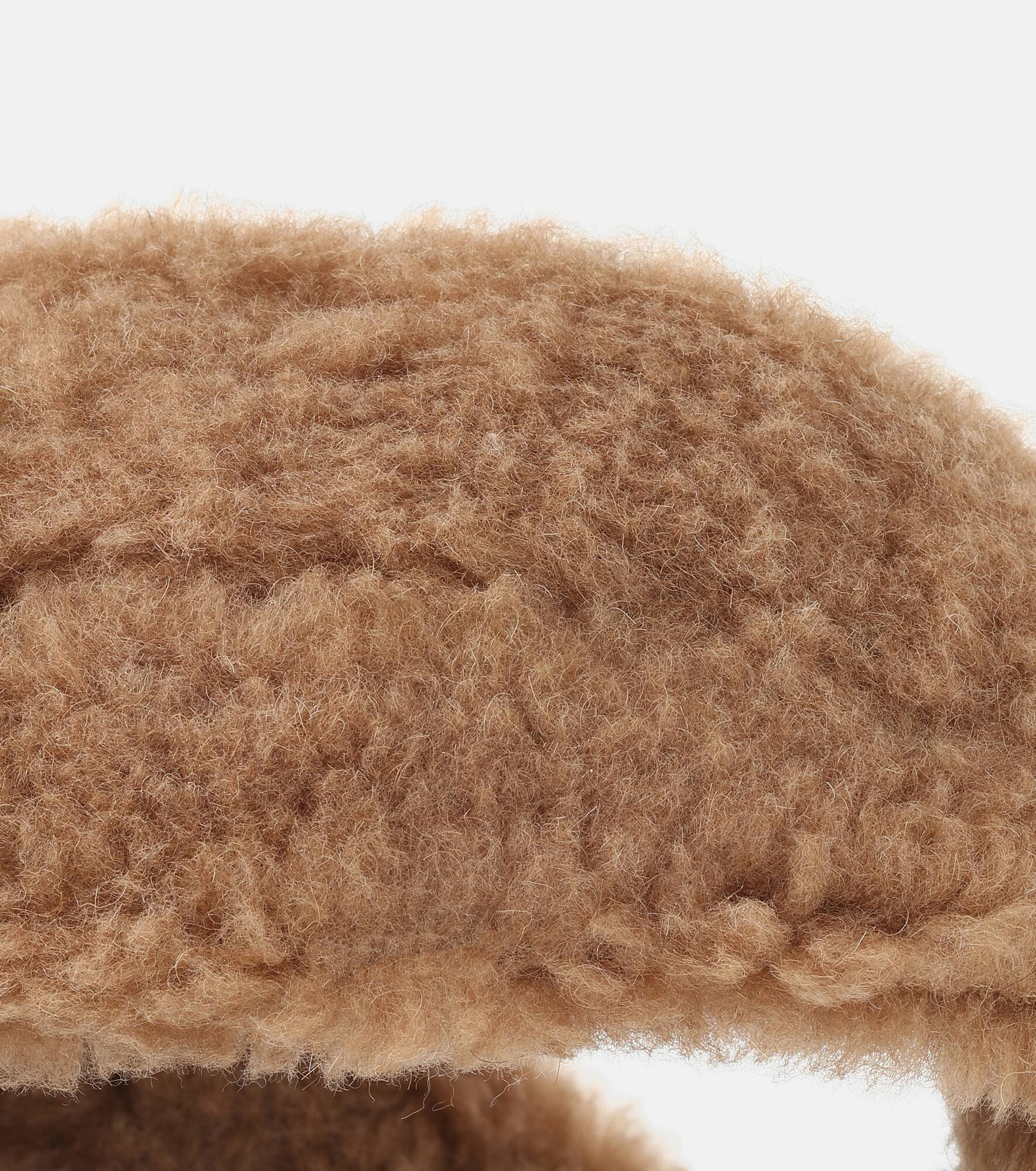 Ovidio camel wool and silk headband - 3