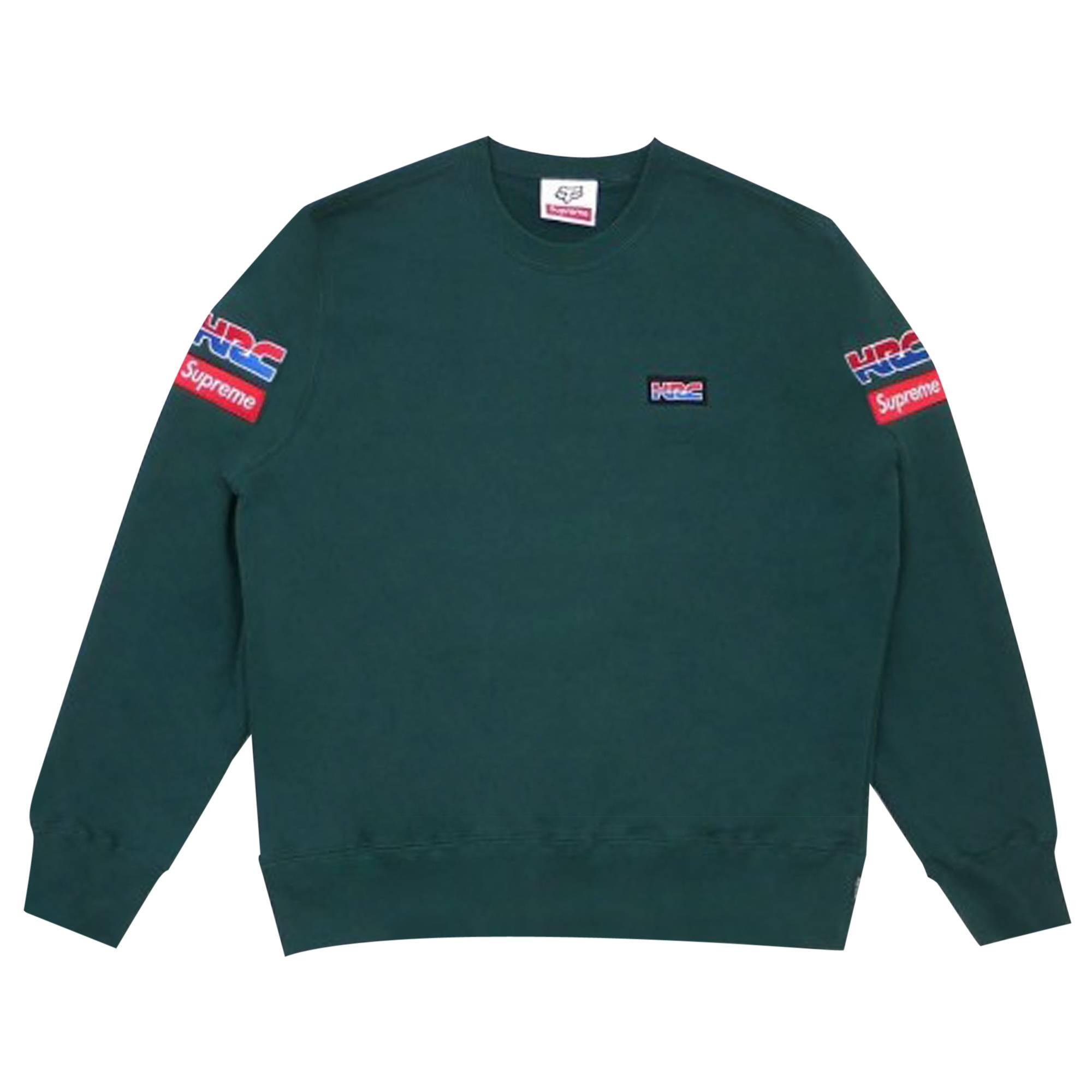 Supreme x Honda Fox Racing Crewneck 'Dark Green' - 1